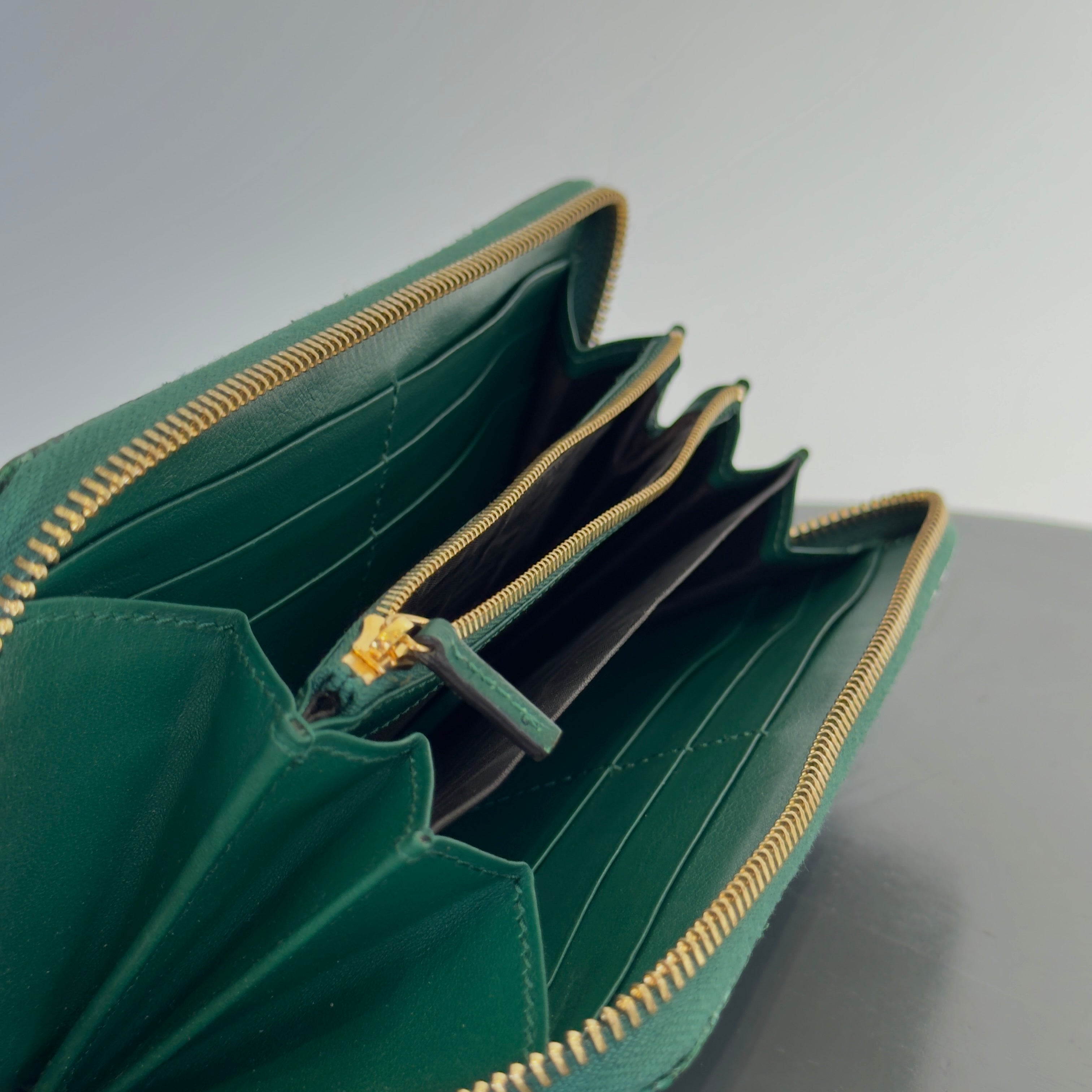 Gucci GG Marmont Green Python Wallet - Queen May