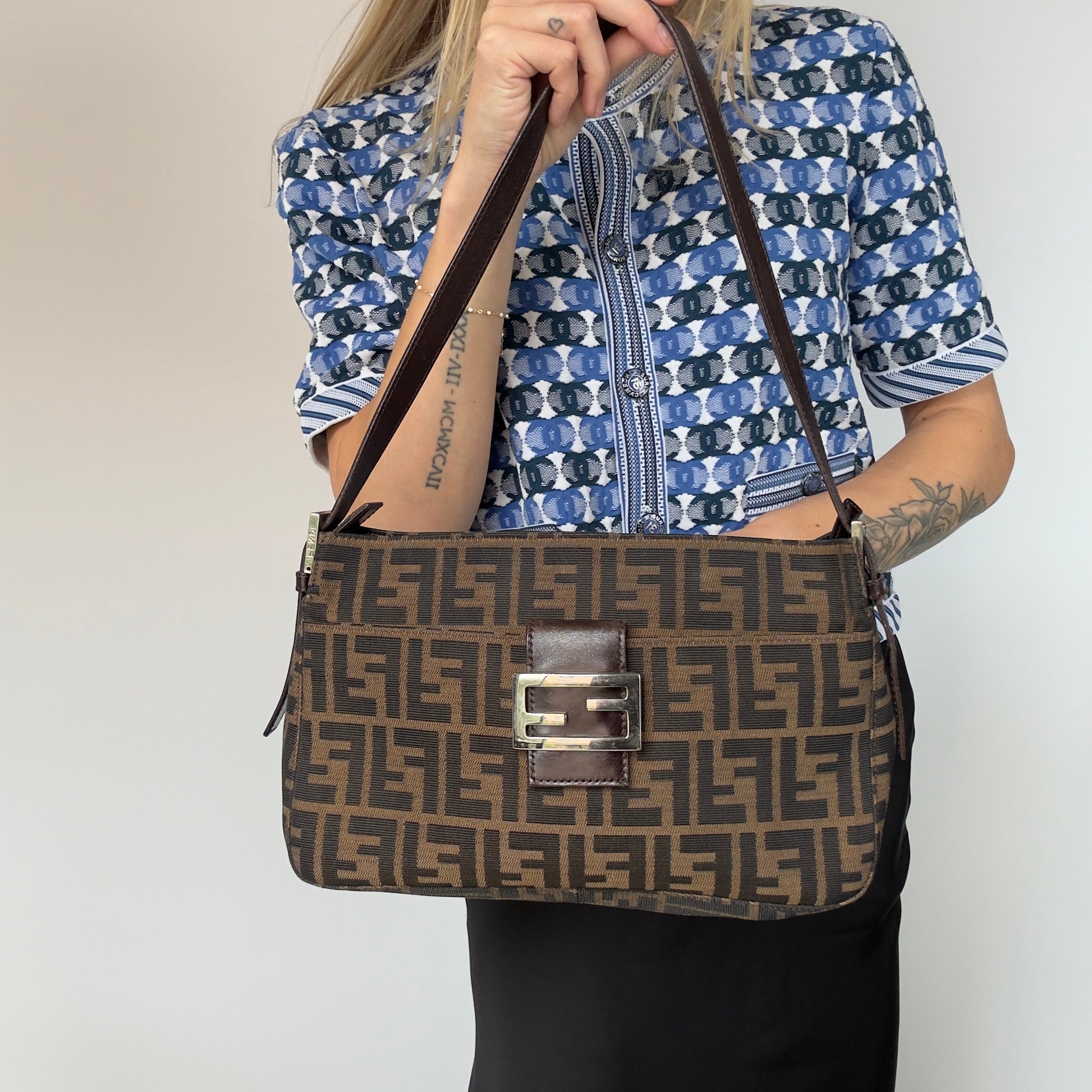 Fendi Zucca Shoulder Bag - Queen May
