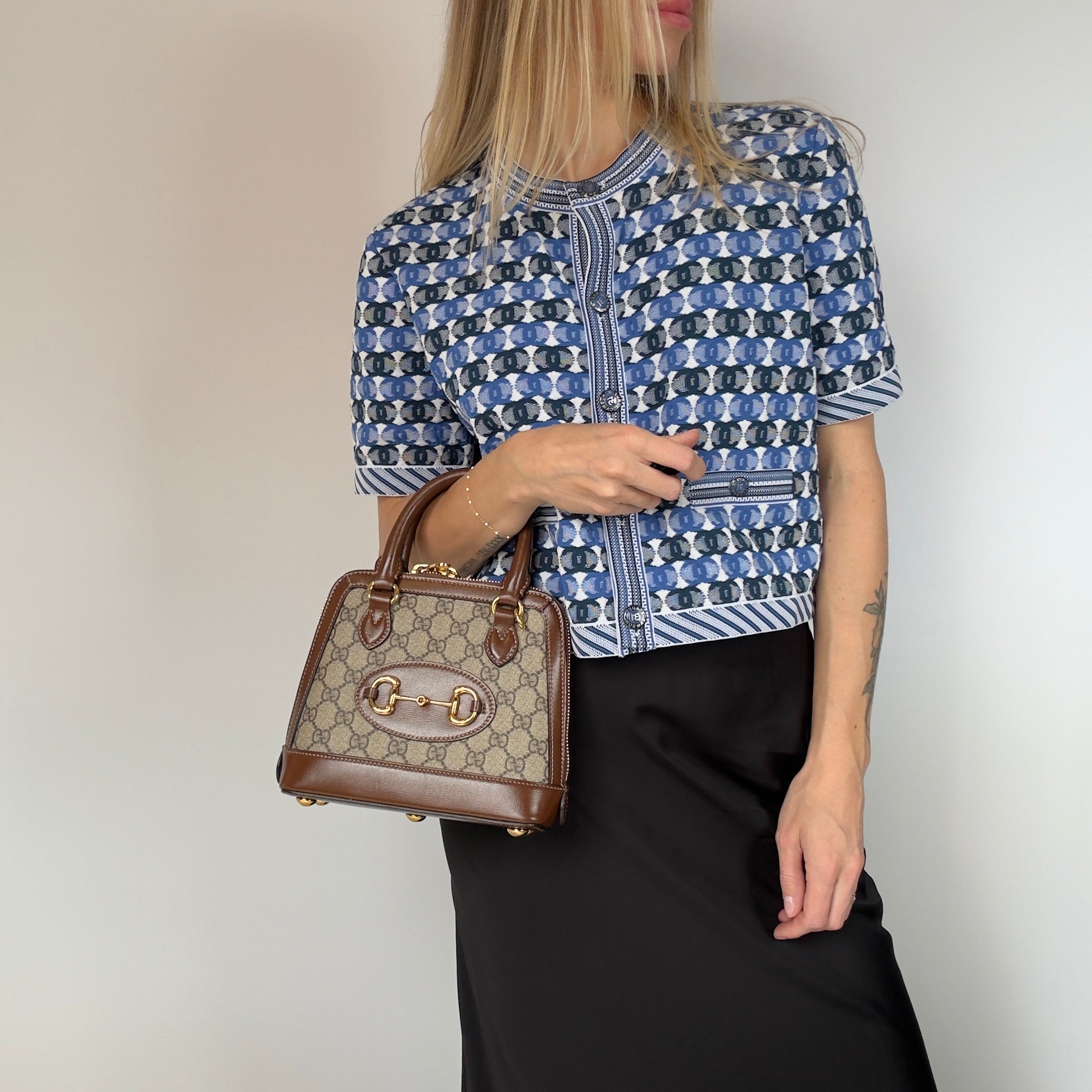 Gucci GG Supreme Horsebit 1955 Mini - Queen May