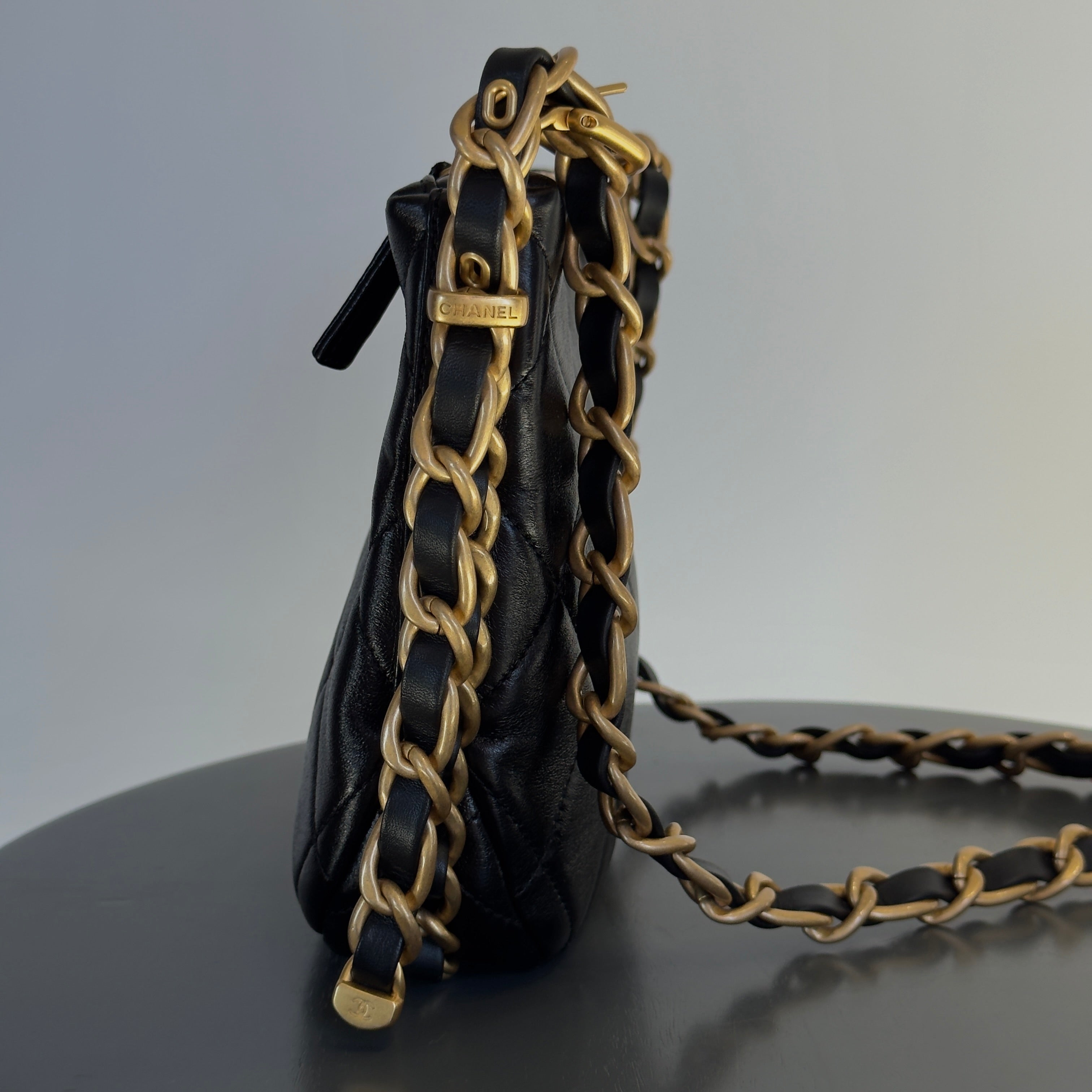 Chanel Quilted Lambskin Hobo With Adjustable Chain - Queen May