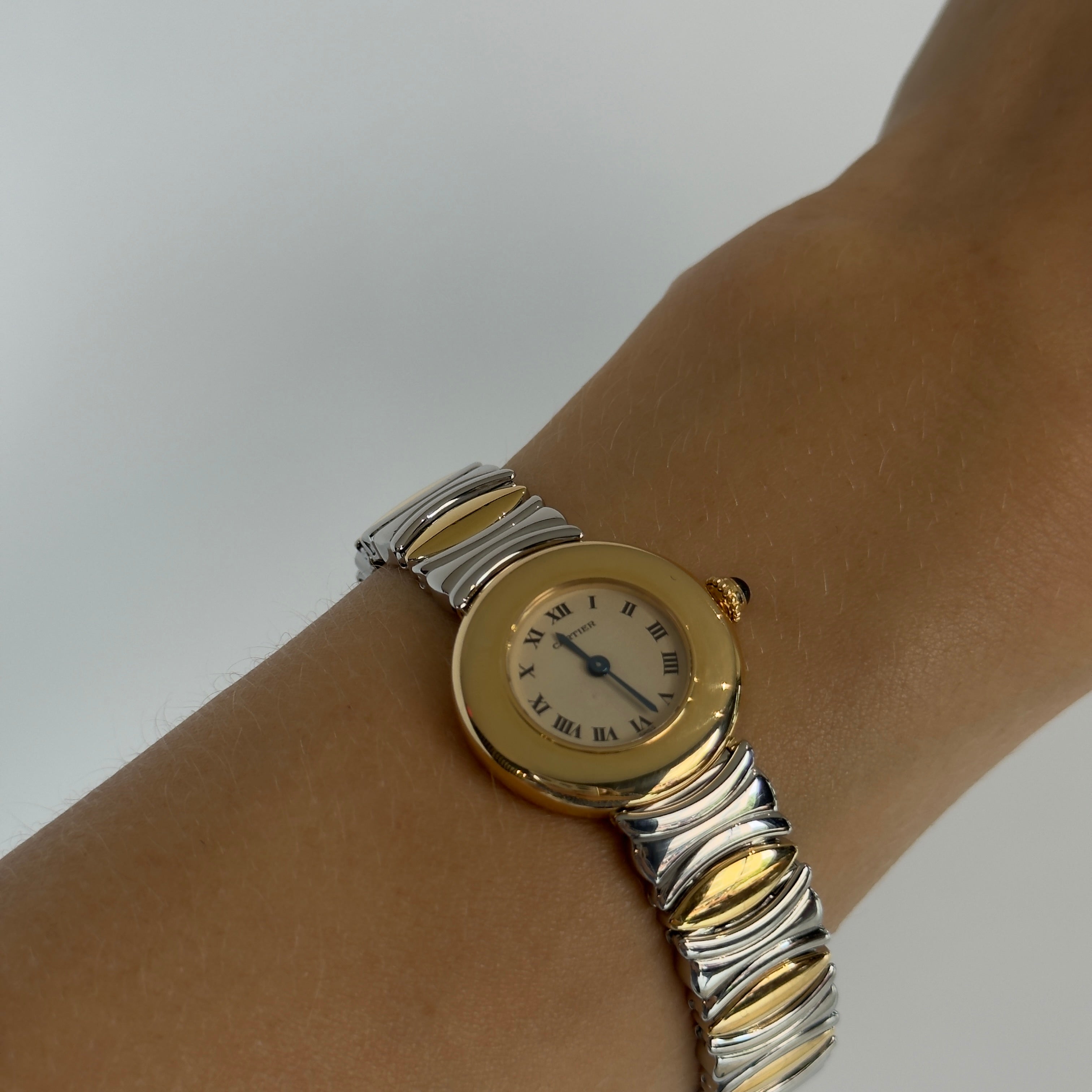Cartier Colisee Baignoire Stainless Steel 18K Yellow Gold 24MM Quartz Movement Reference 8057908C - Queen May