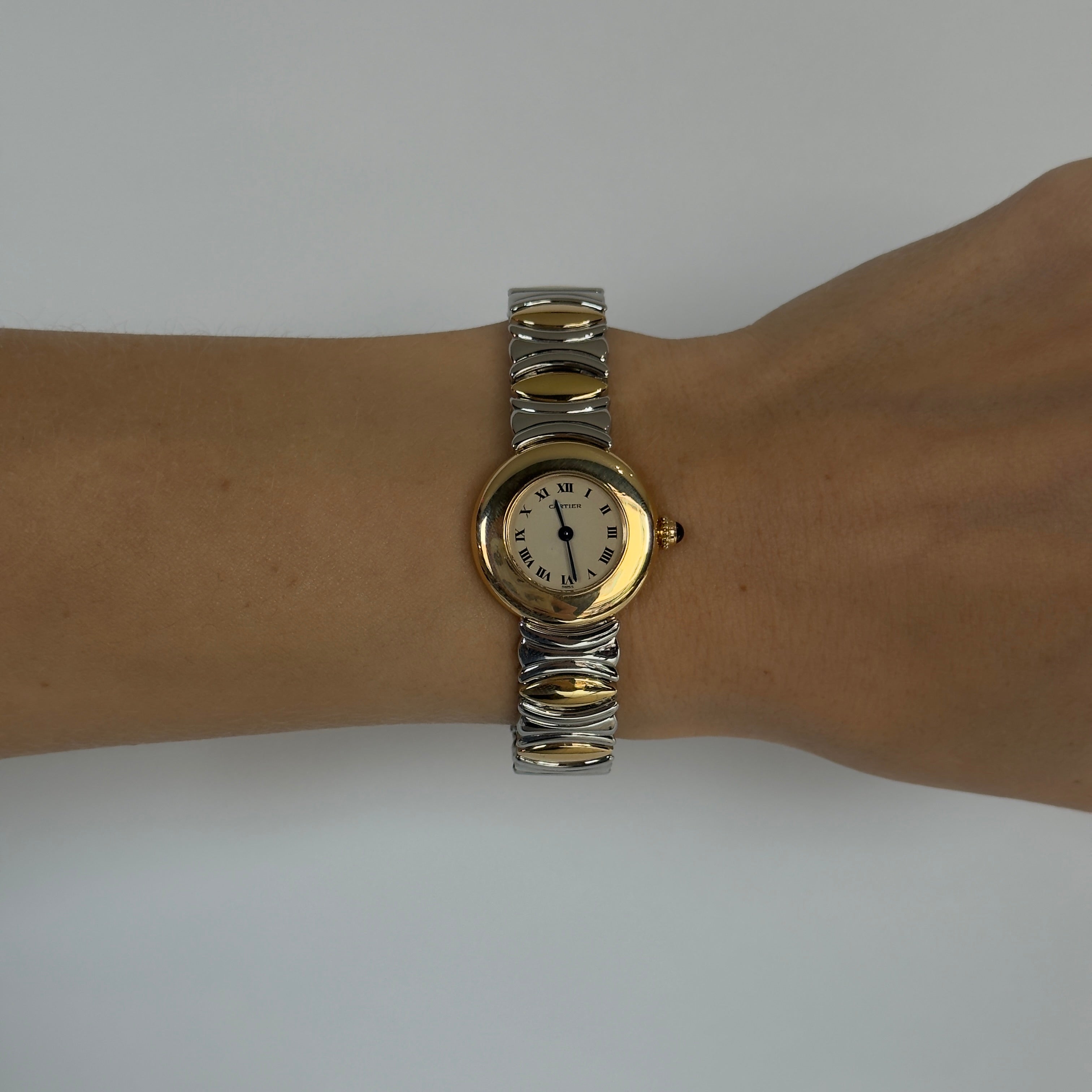 Cartier Colisee Baignoire Stainless Steel 18K Yellow Gold 24MM Quartz Movement Reference 8057908C - Queen May