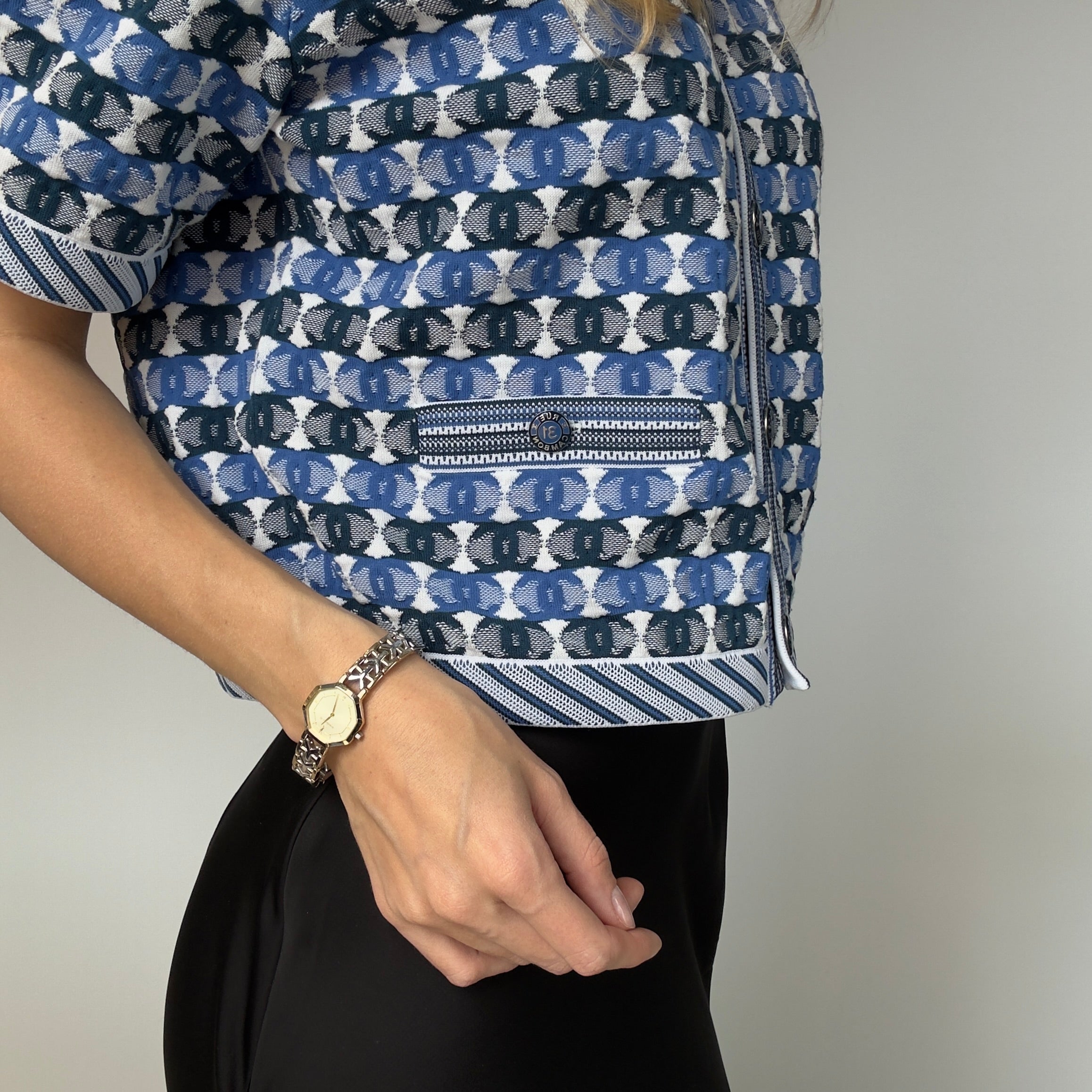 Saint Laurent Two Tone Stainless Steel Octagon Watch - Queen May