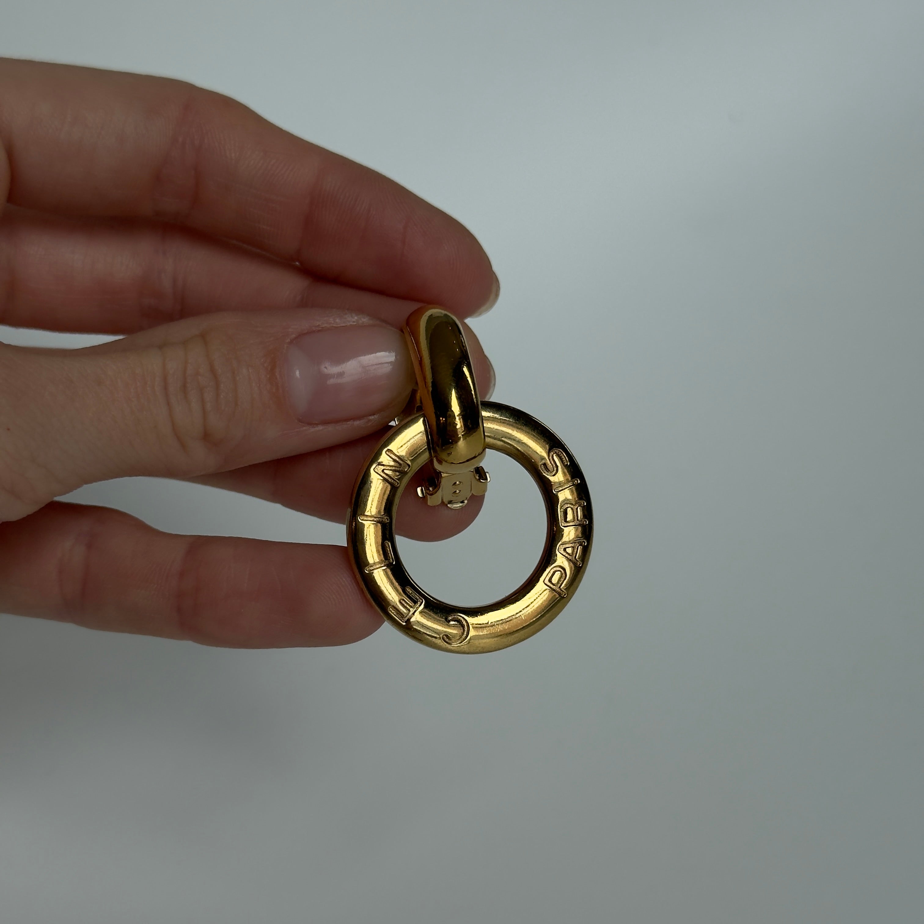 Vintage Celine Clip On Drop Earrings Gold Plated - Queen May