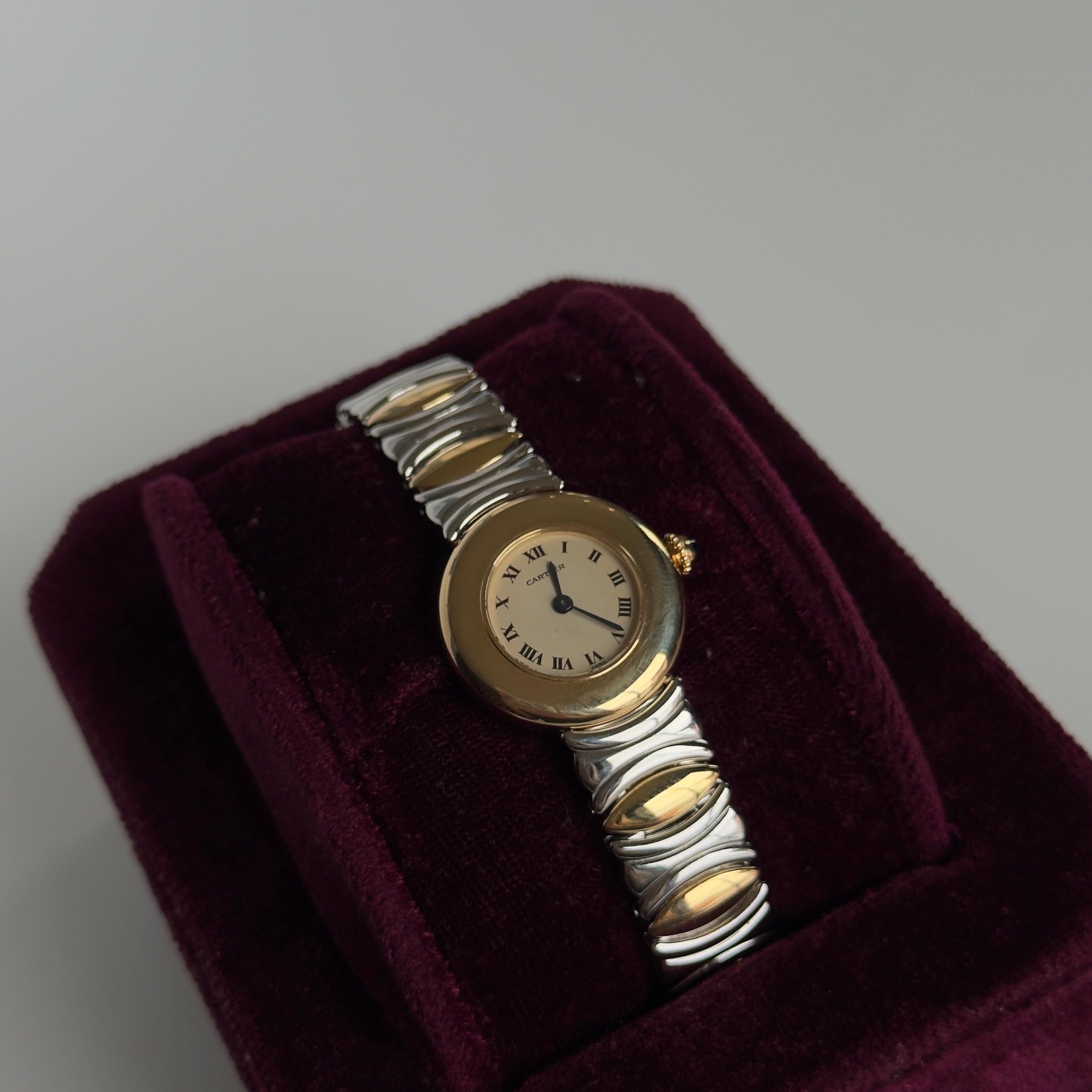 Cartier Colisee Baignoire Stainless Steel 18K Yellow Gold 24MM Quartz Movement Reference 8057908C - Queen May