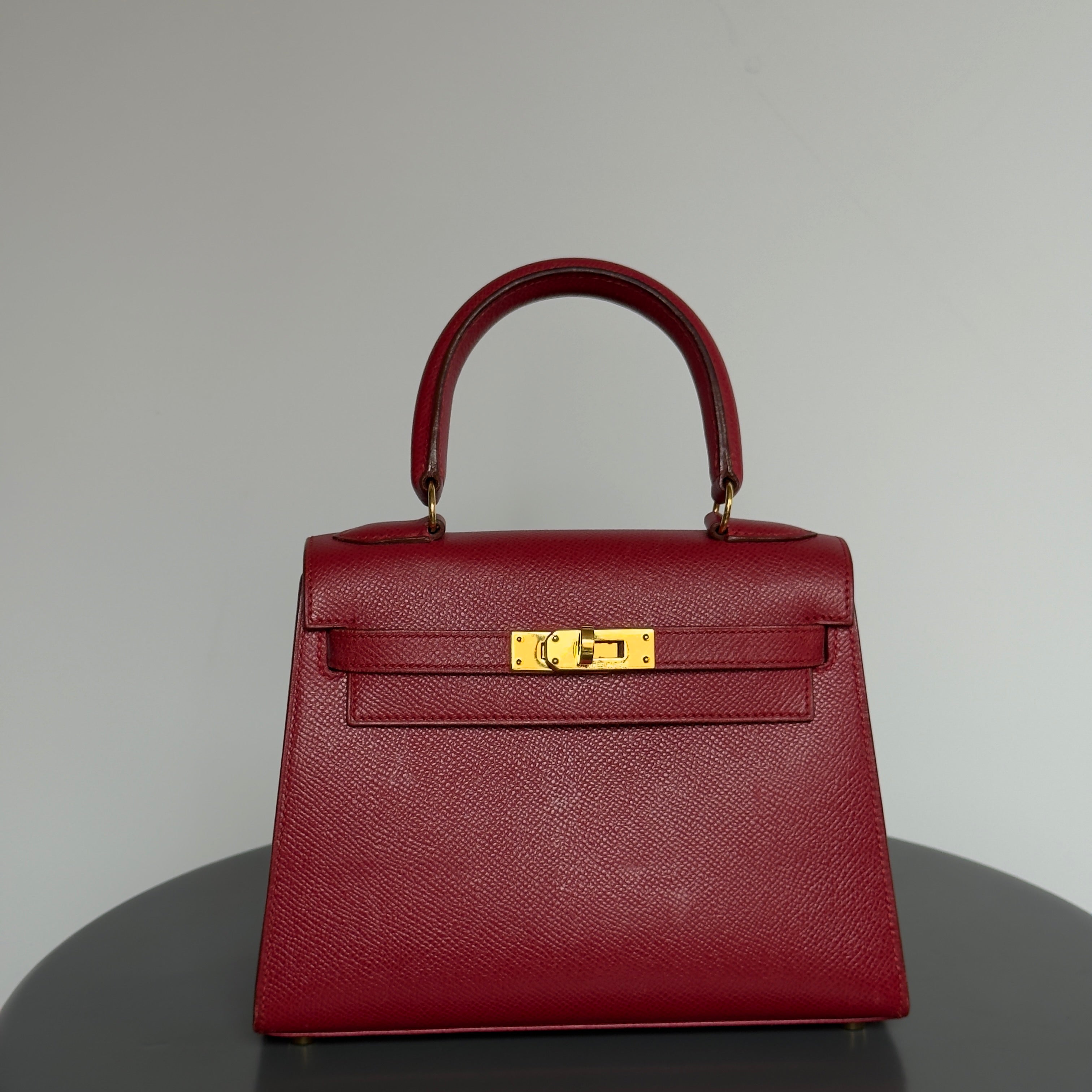 Ultra Rare Hermes Mini Kelly Courcheval Rouge Vif 20 - Queen May