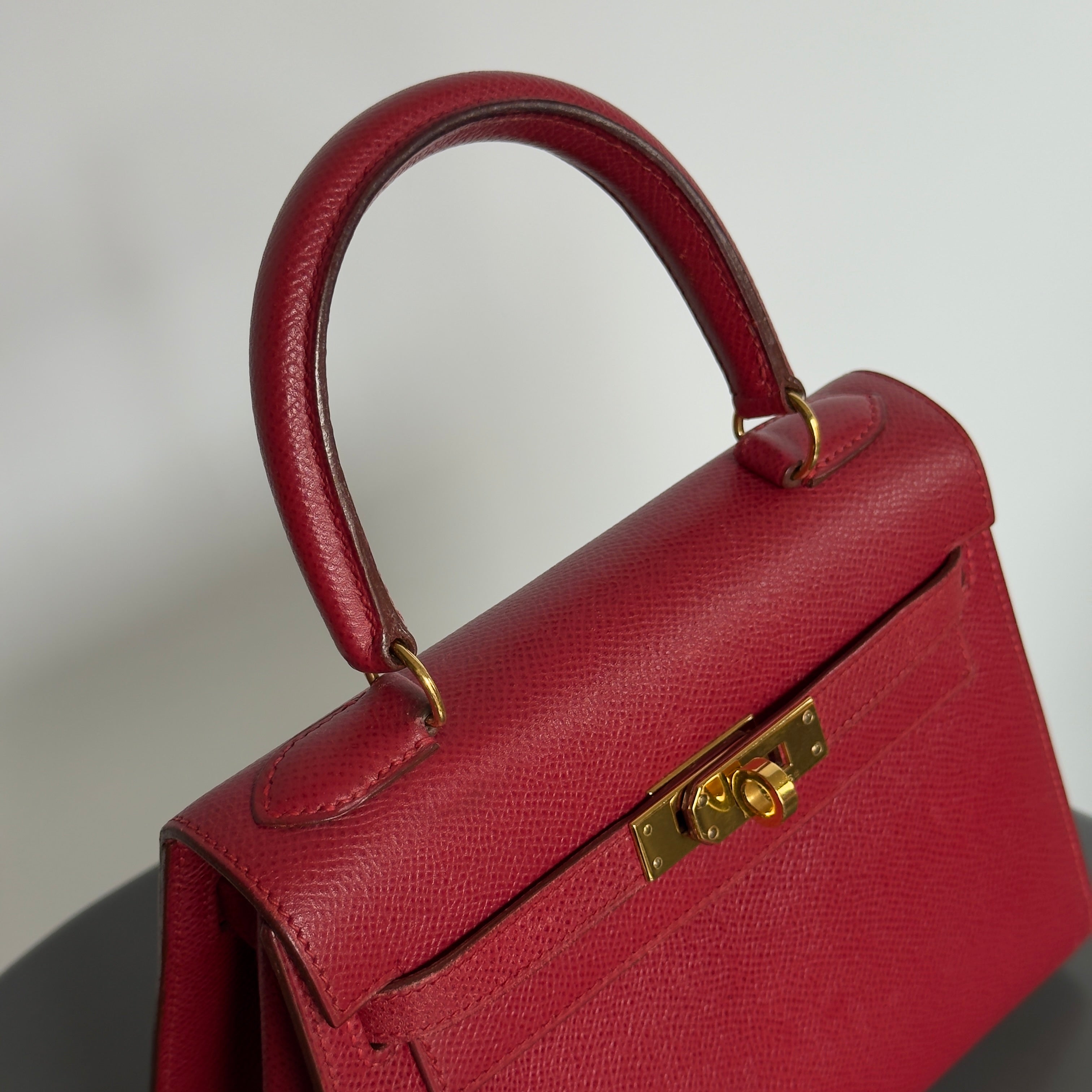 Ultra Rare Hermes Mini Kelly Courcheval Rouge Vif 20 - Queen May