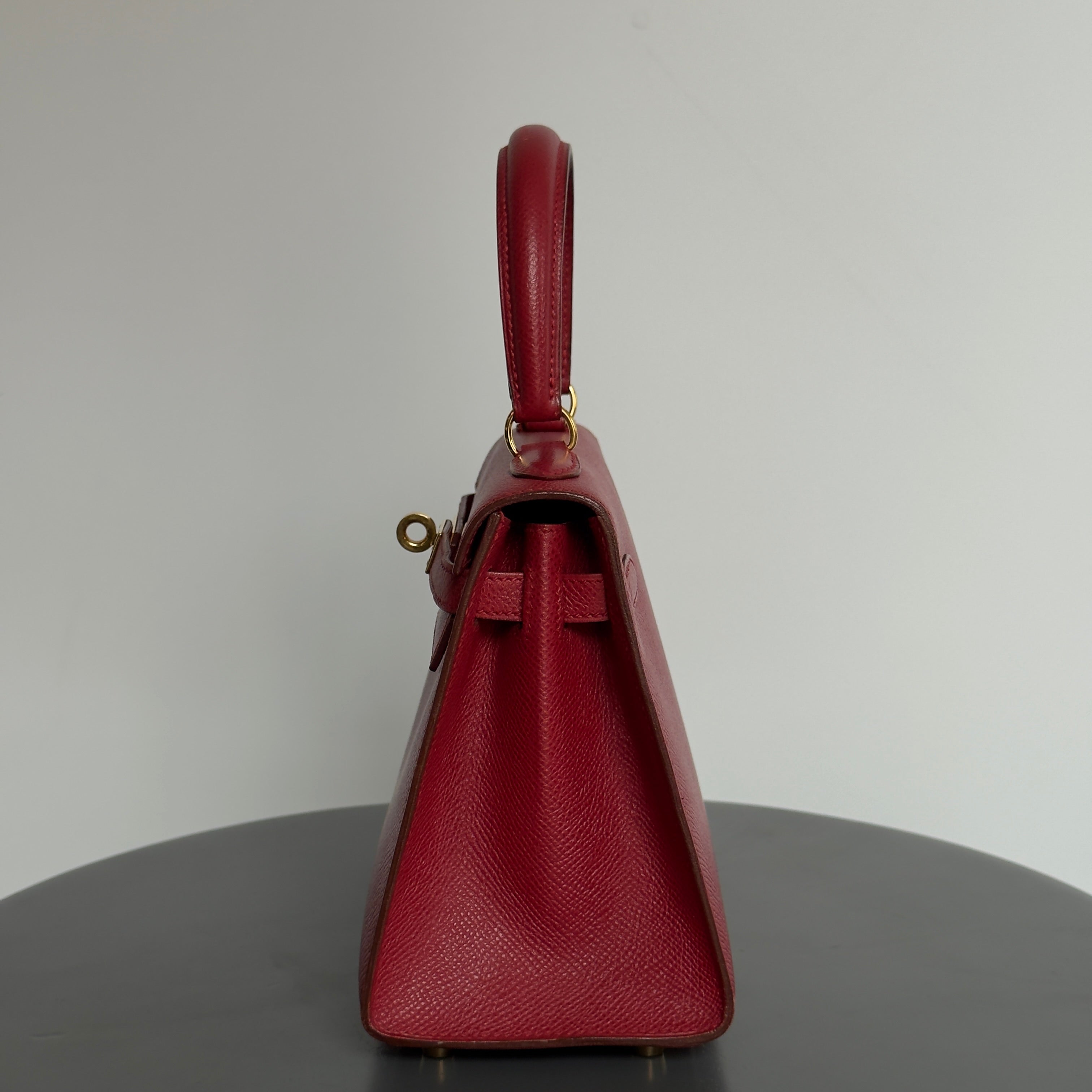 Ultra Rare Hermes Mini Kelly Courcheval Rouge Vif 20 - Queen May