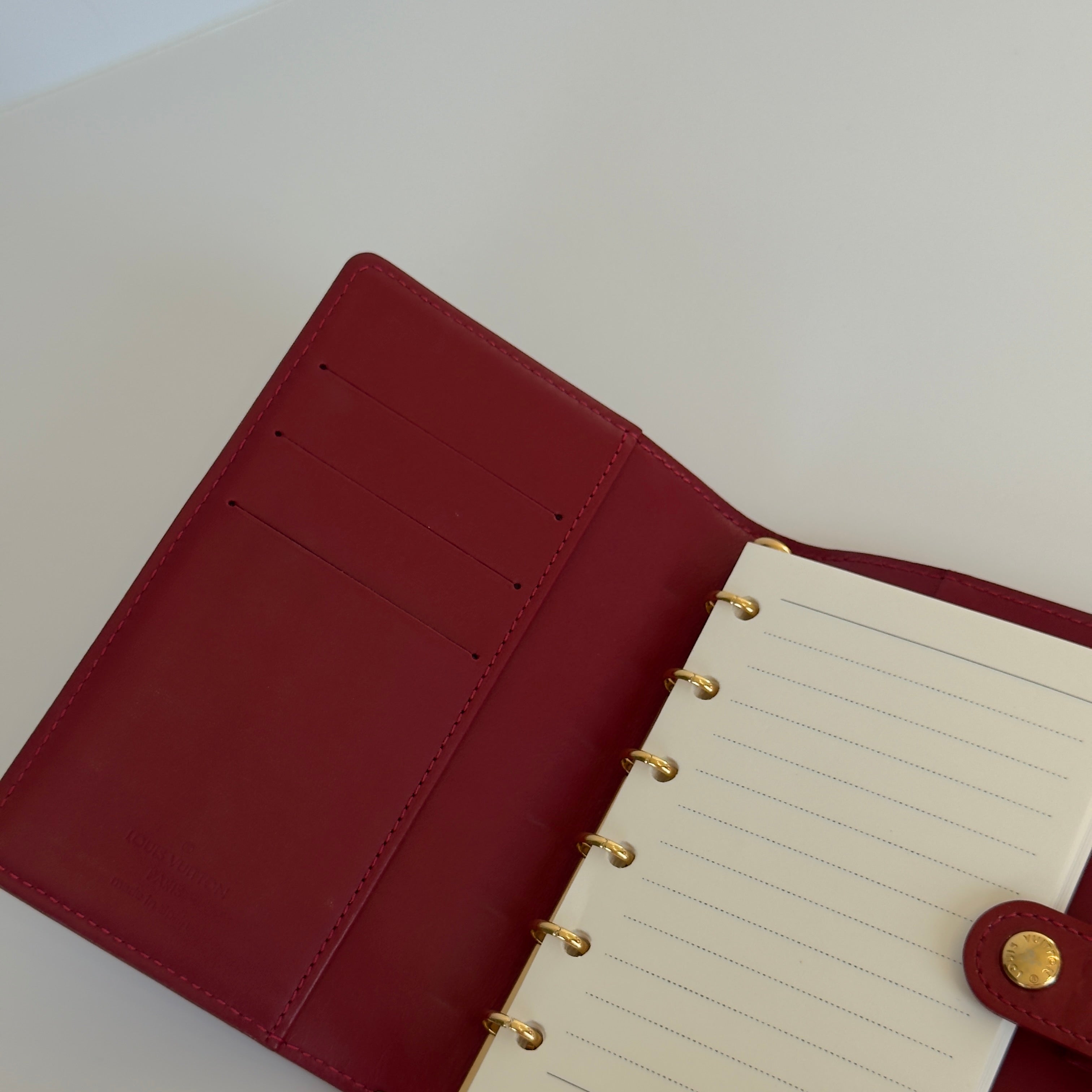 Louis Vuitton Red Vernis Leather Agenda Cover - Queen May
