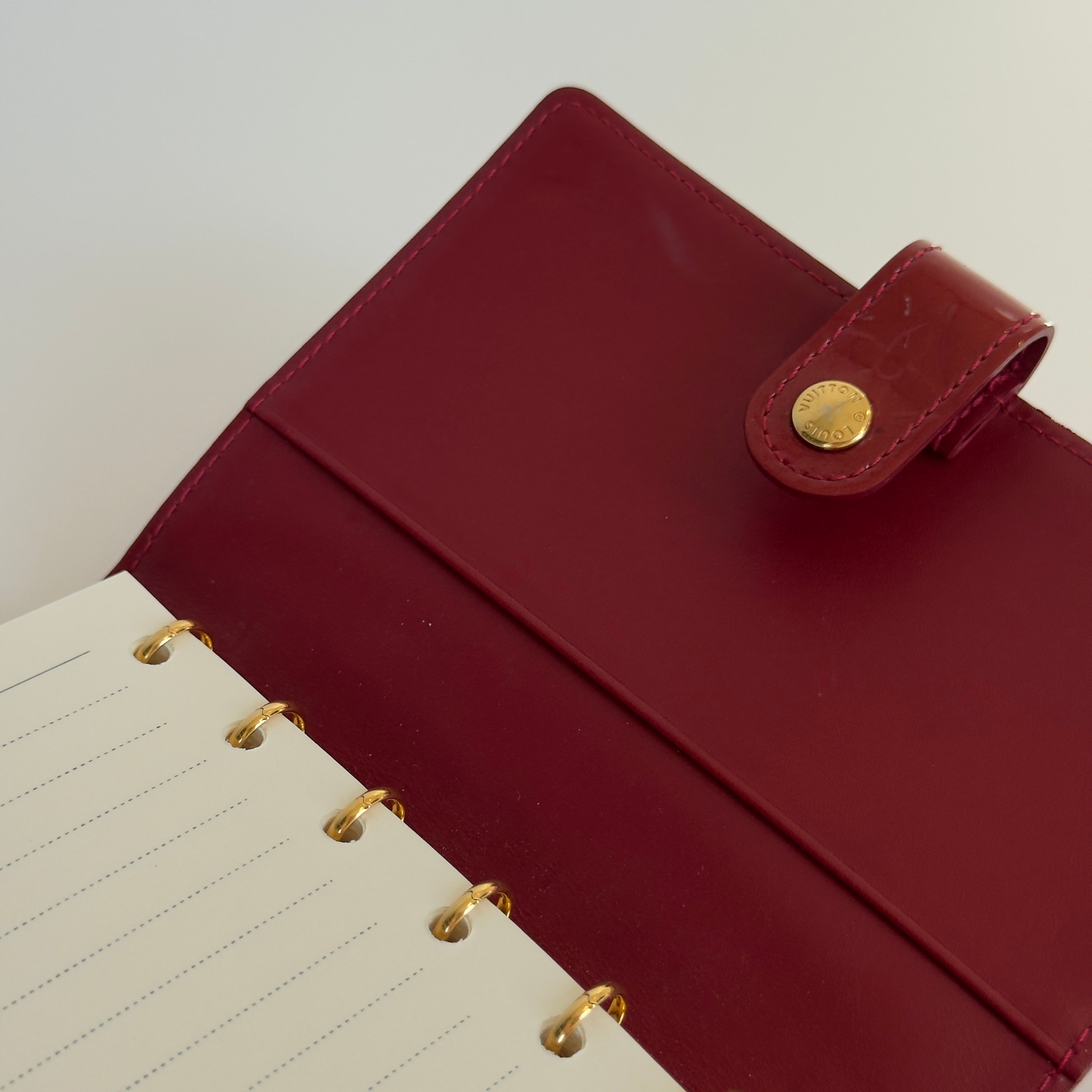 Louis Vuitton Red Vernis Leather Agenda Cover - Queen May