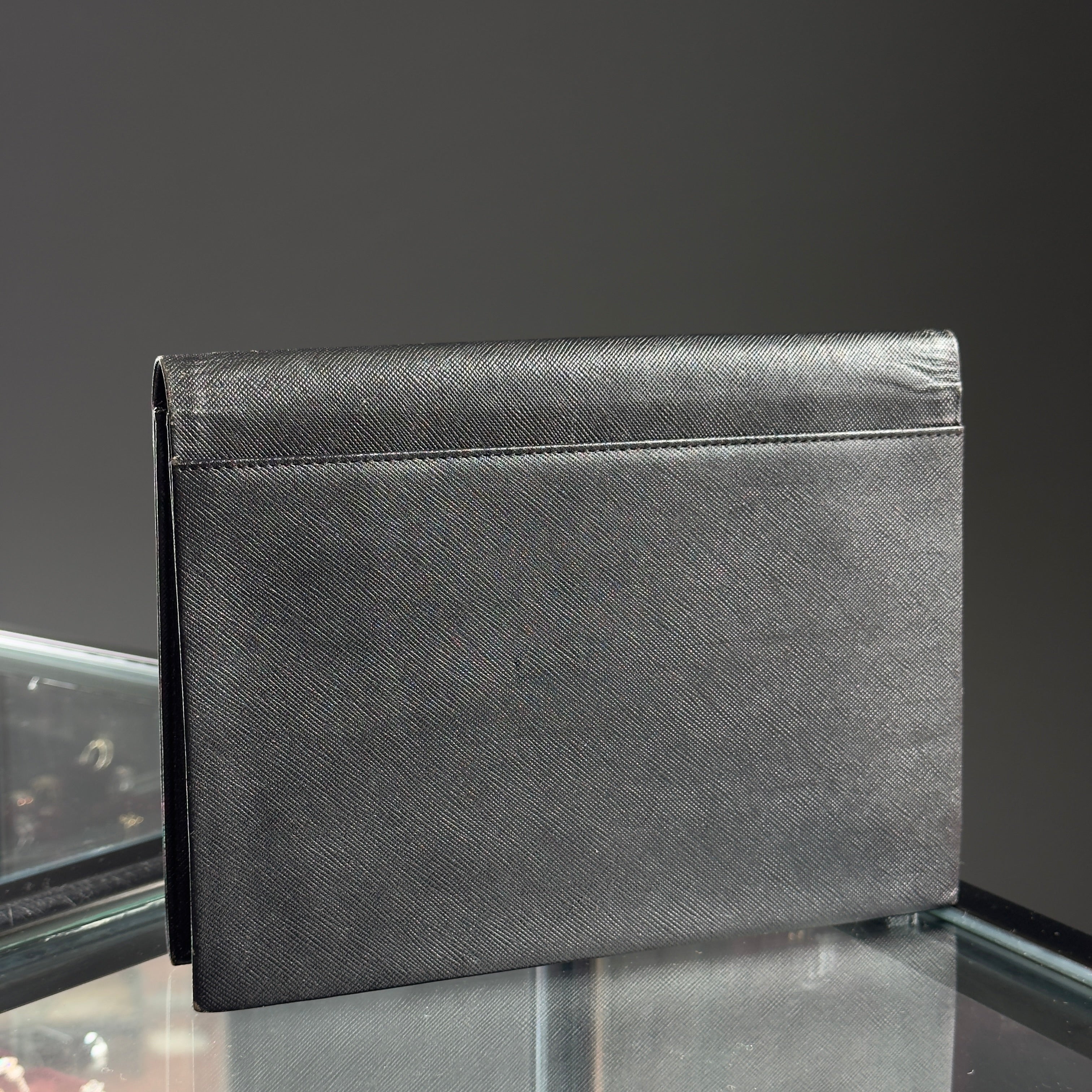 Vintage Yves Saint Laurent Clutch Black - Queen May