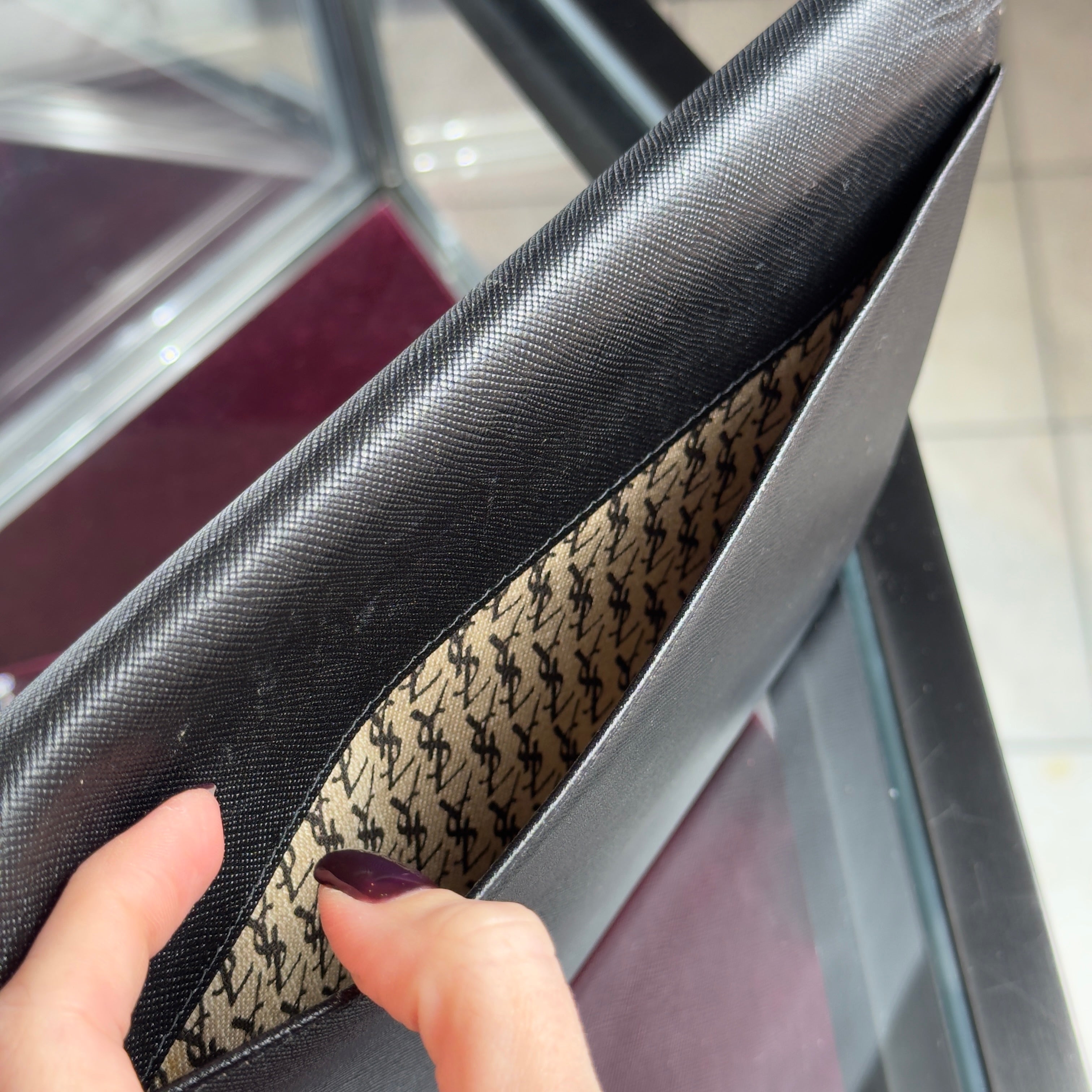 Vintage Yves Saint Laurent Clutch Black - Queen May