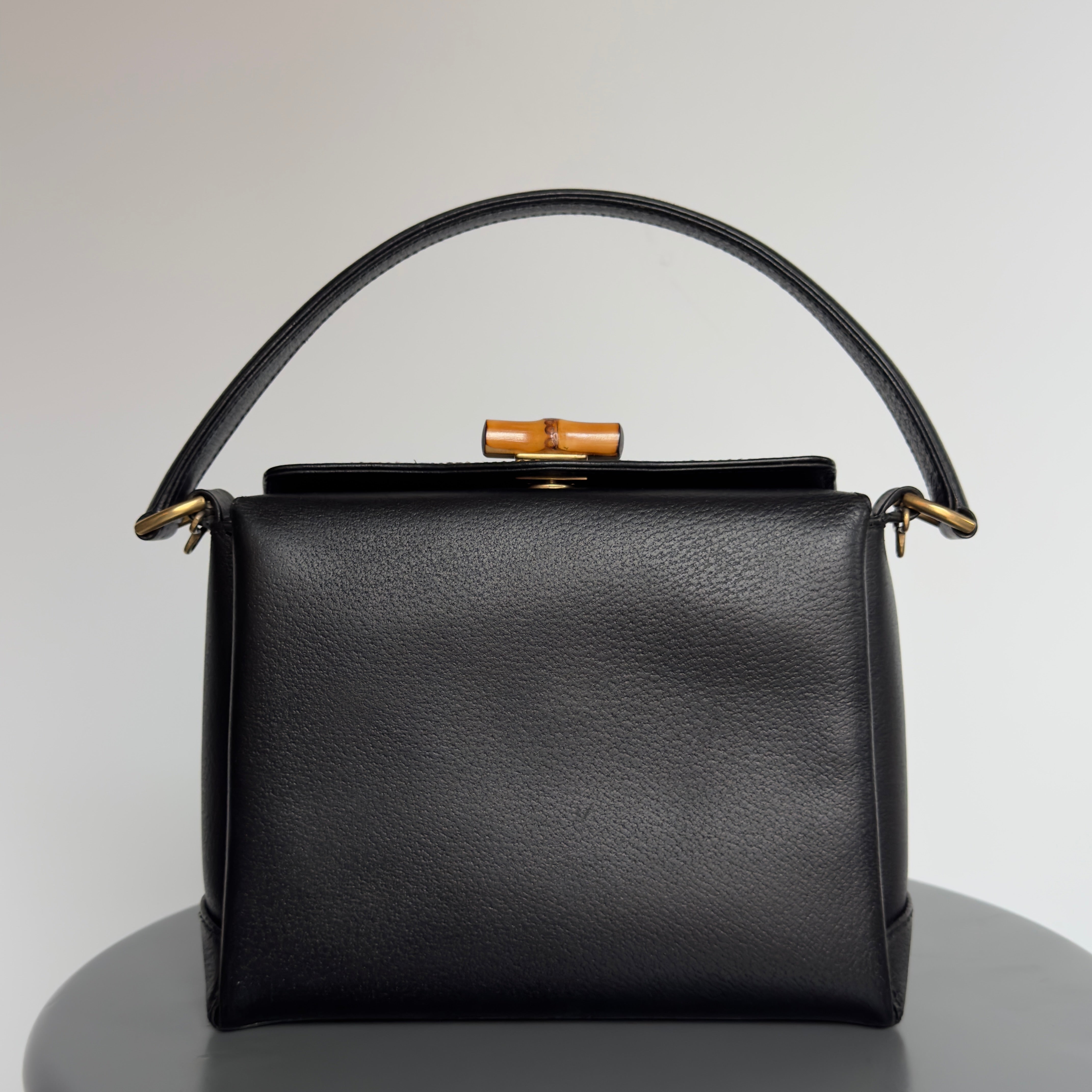 Vintage 1990s Gucci Top Handle with Bamboo Clasp - Queen May