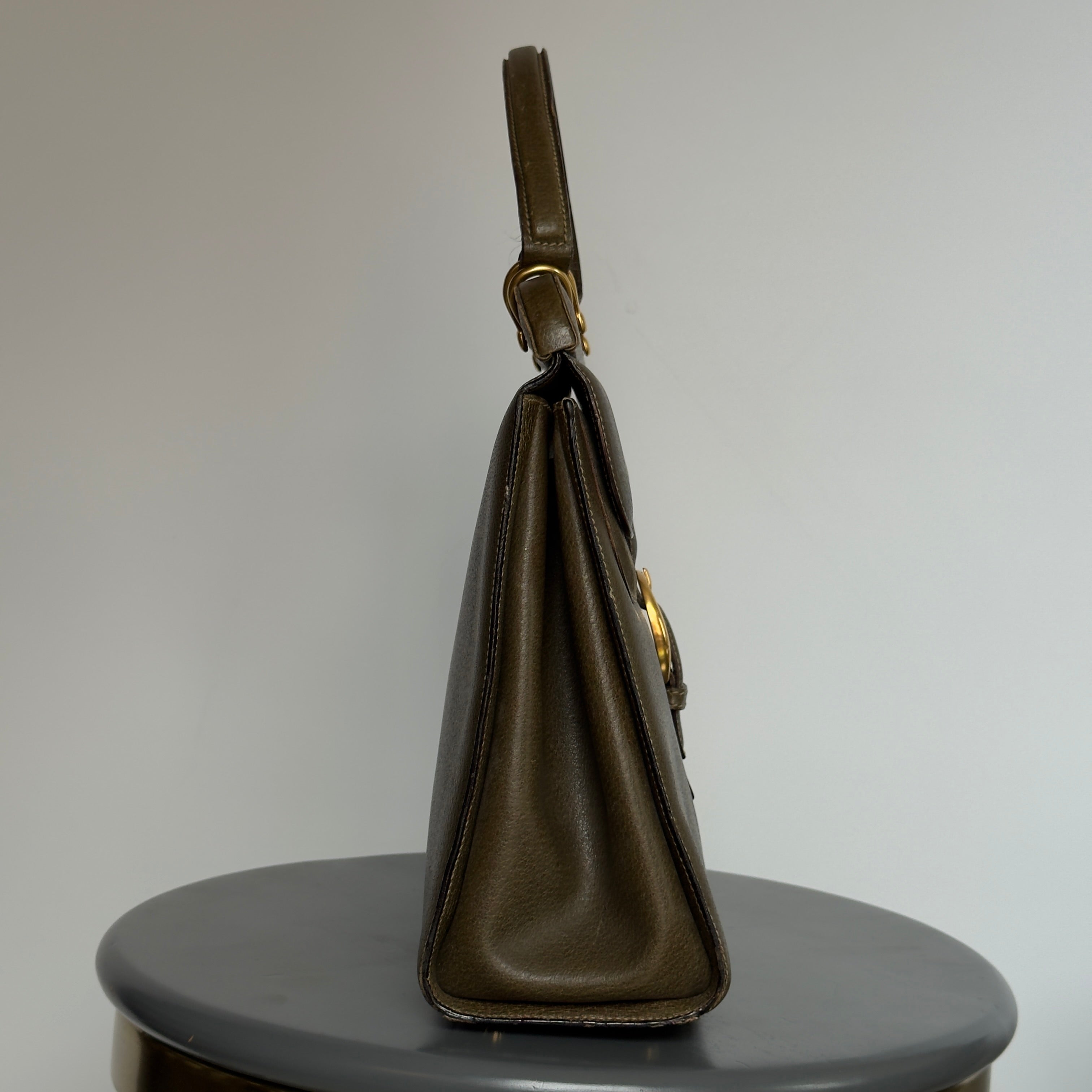 Gucci Vintage Leather Top Handle Bag - Queen May