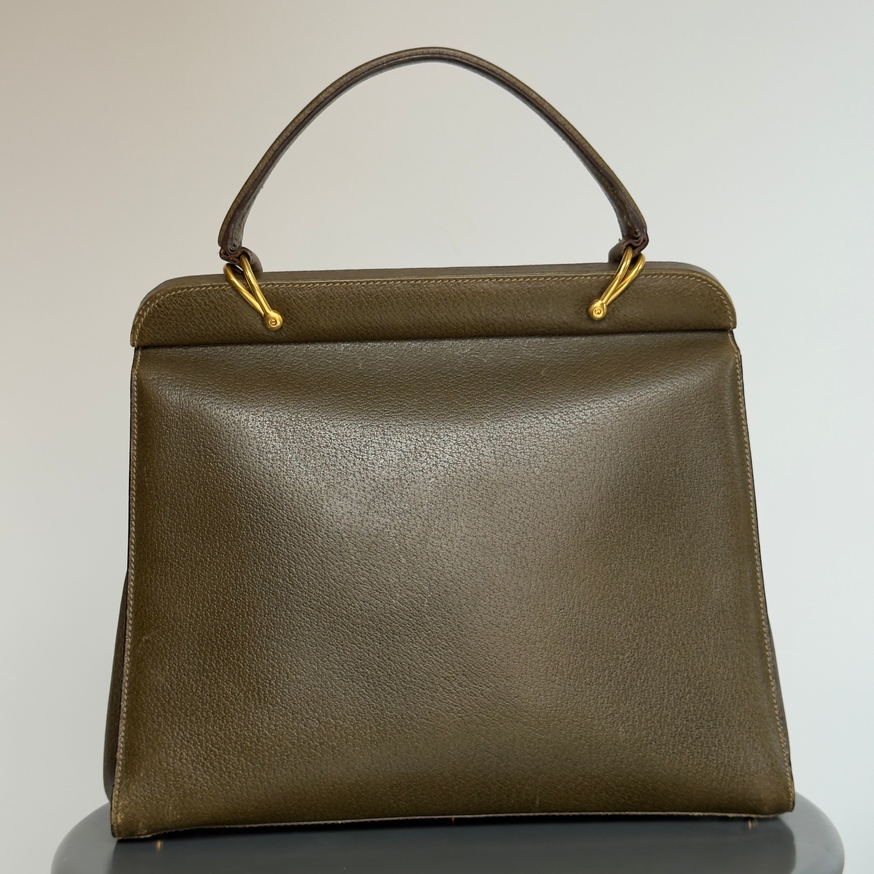 Gucci Vintage Leather Top Handle Bag - Queen May