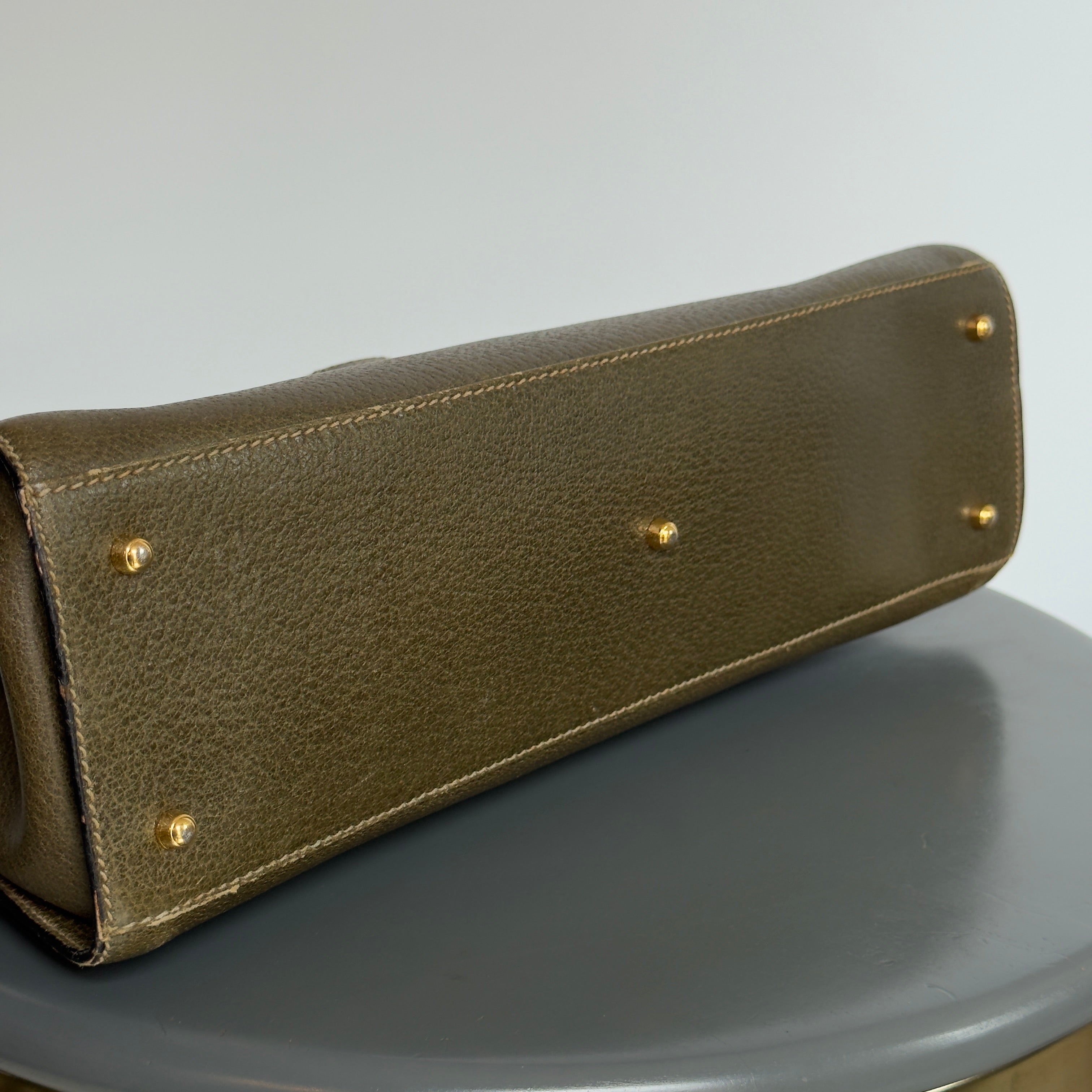Gucci Vintage Leather Top Handle Bag - Queen May
