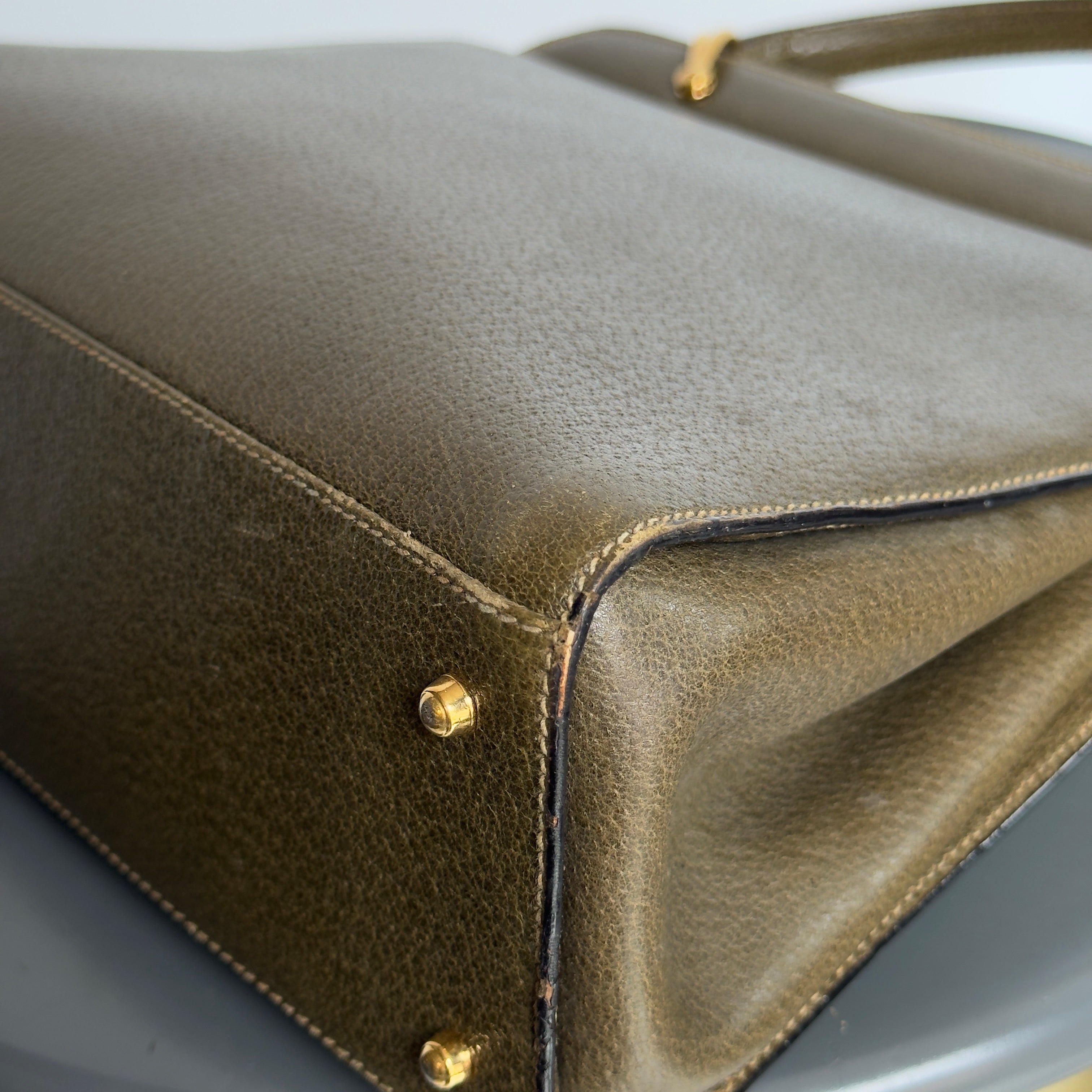 Gucci Vintage Leather Top Handle Bag - Queen May