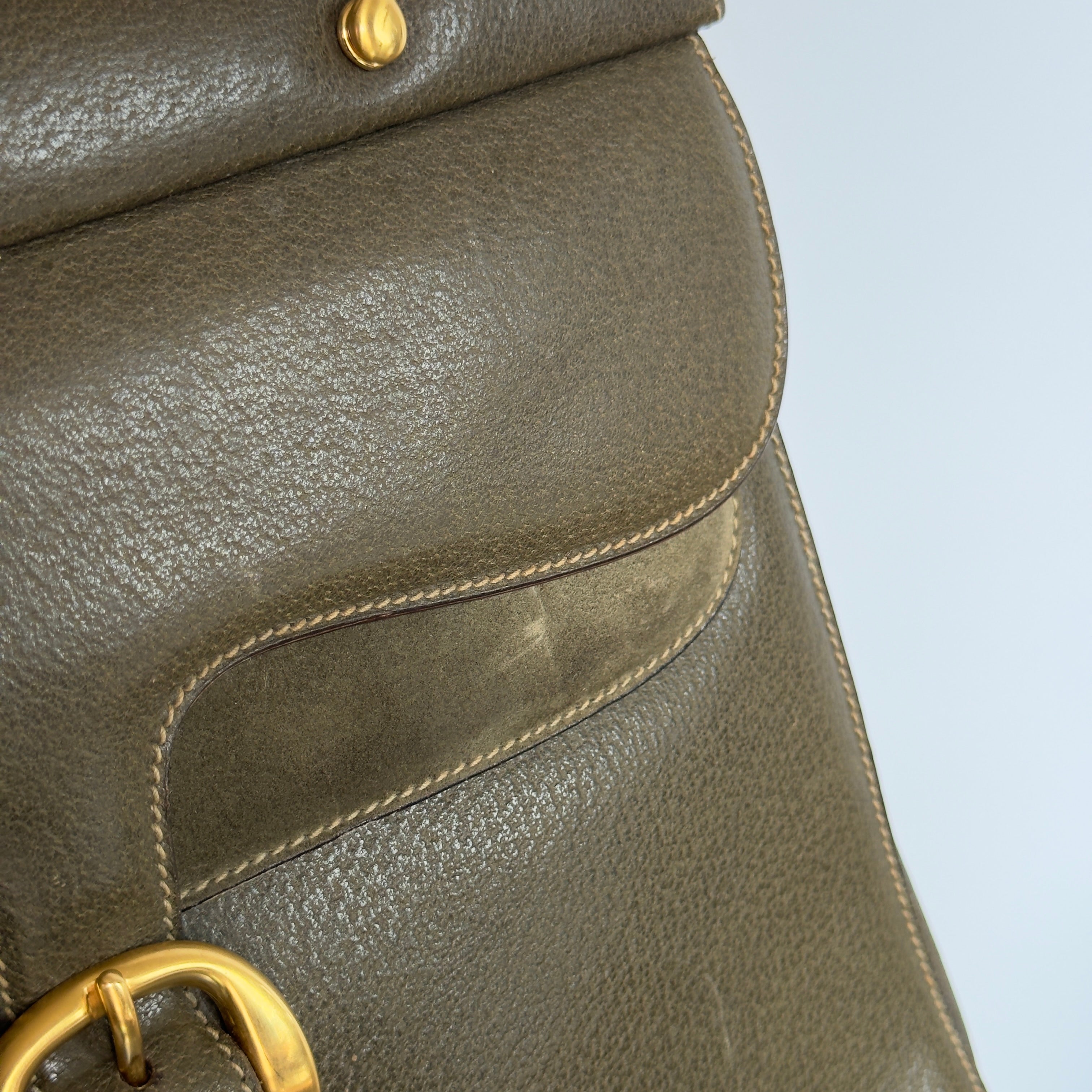 Gucci Vintage Leather Top Handle Bag - Queen May