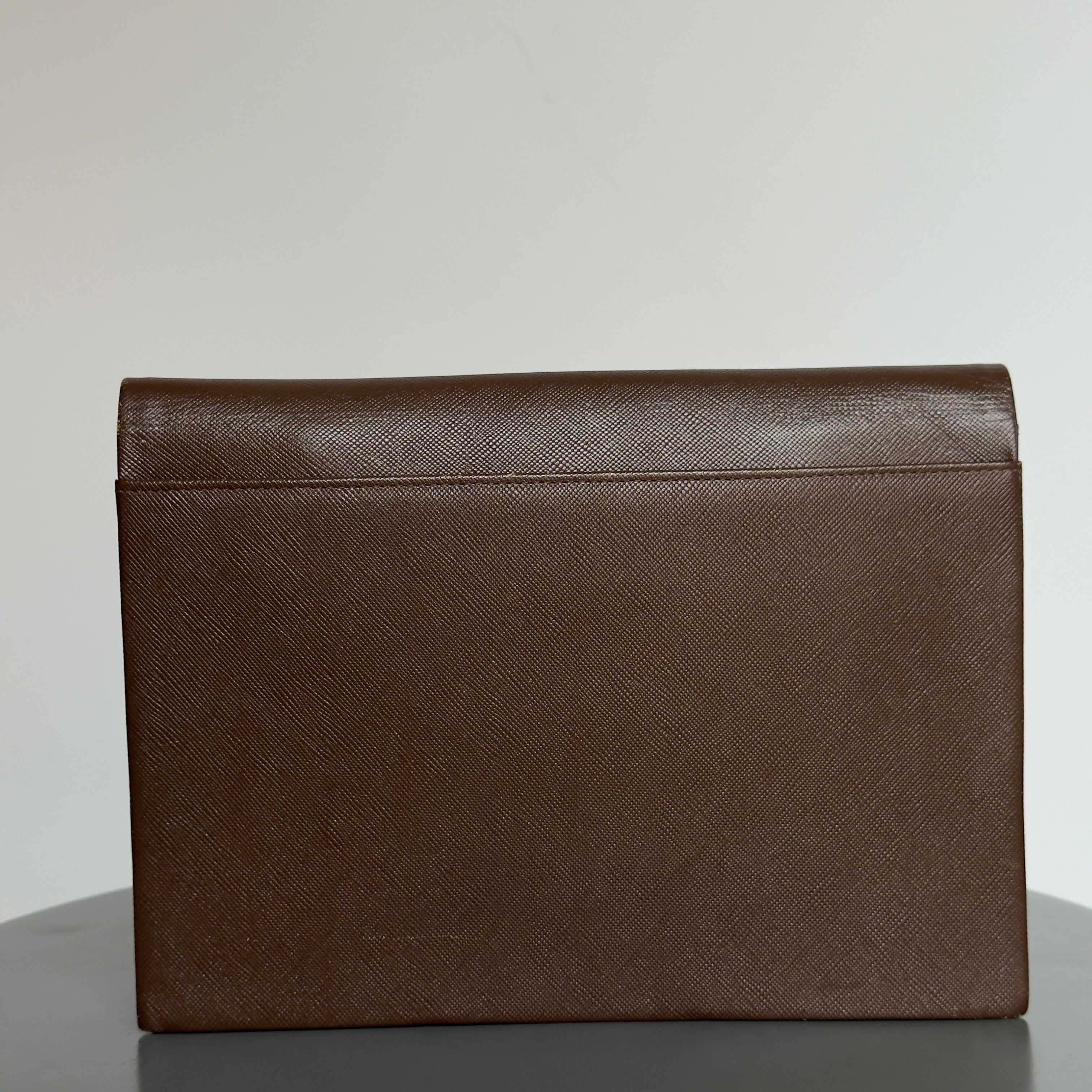 Vintage Yves Saint Laurent Clutch Dark Brown - Queen May