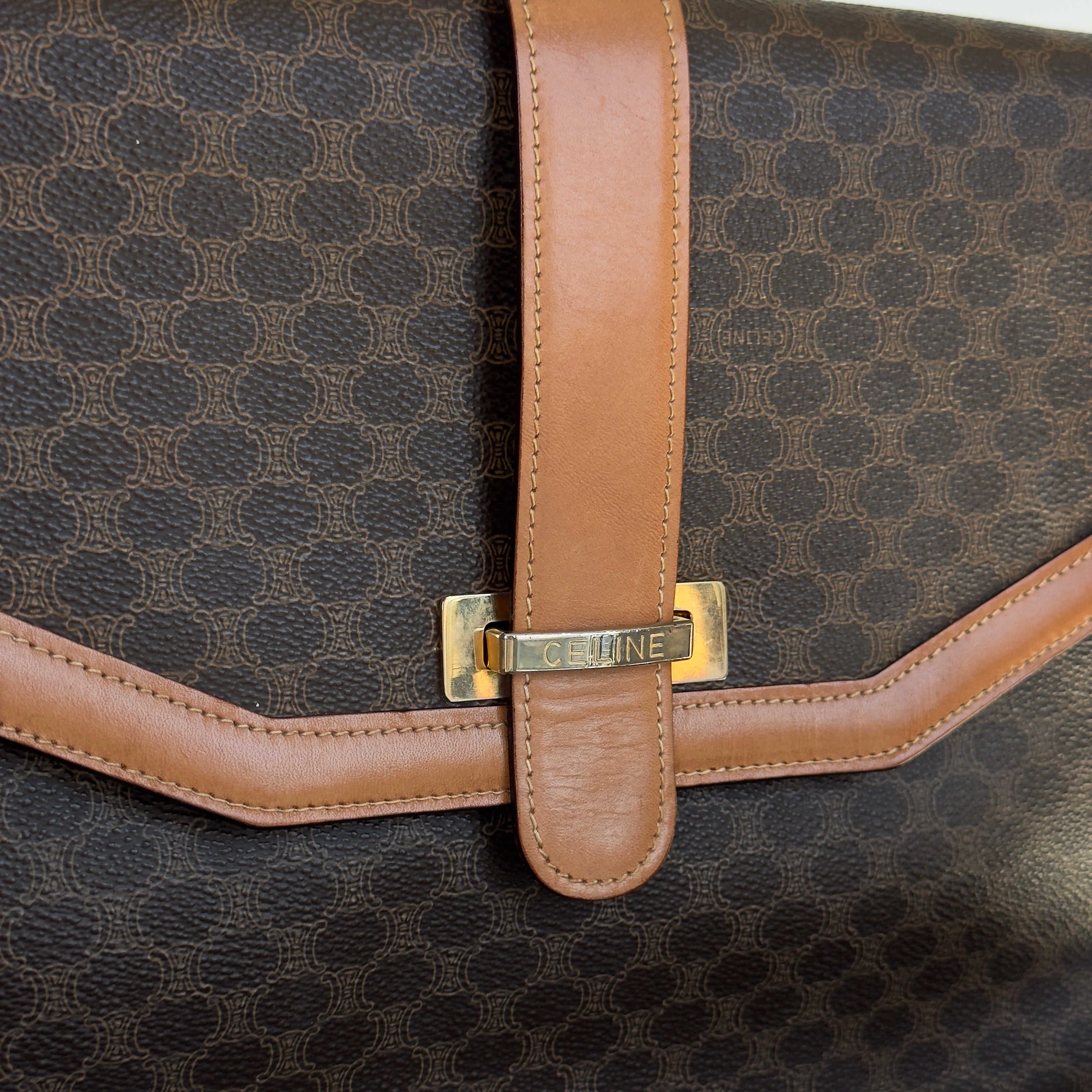 Celine Macadam Triomphe Crossbody Flap Bag - Queen May