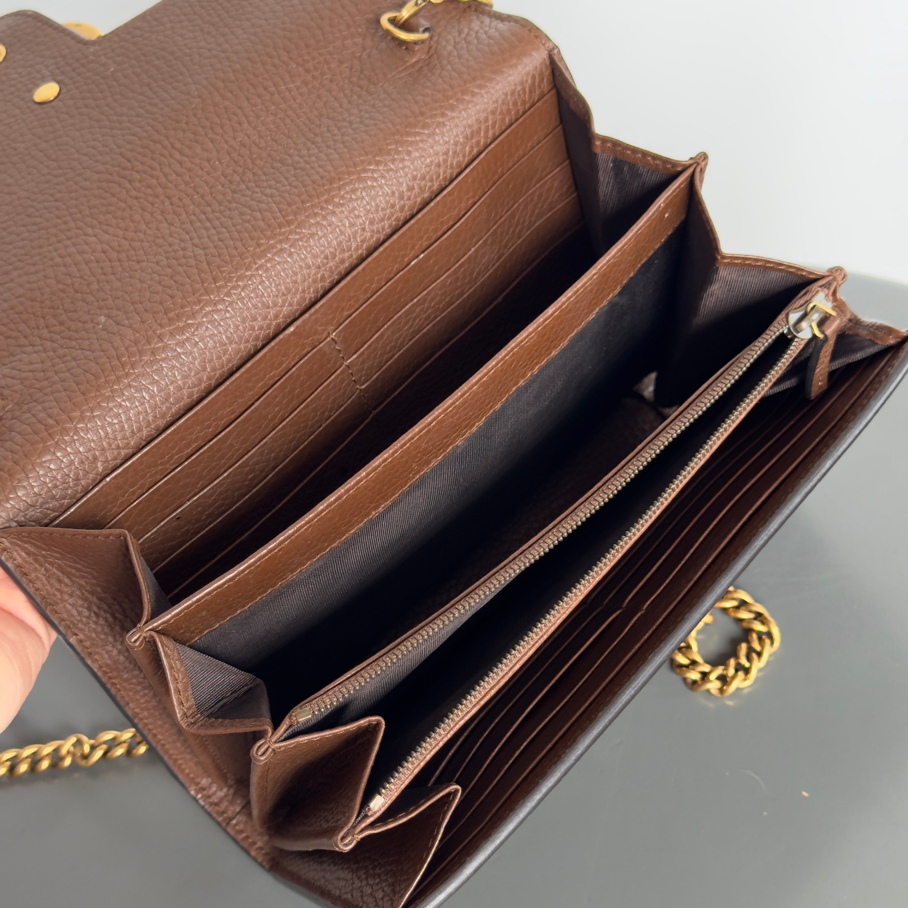 Gucci GG Marmont Chain Crossbody Wallet - Queen May