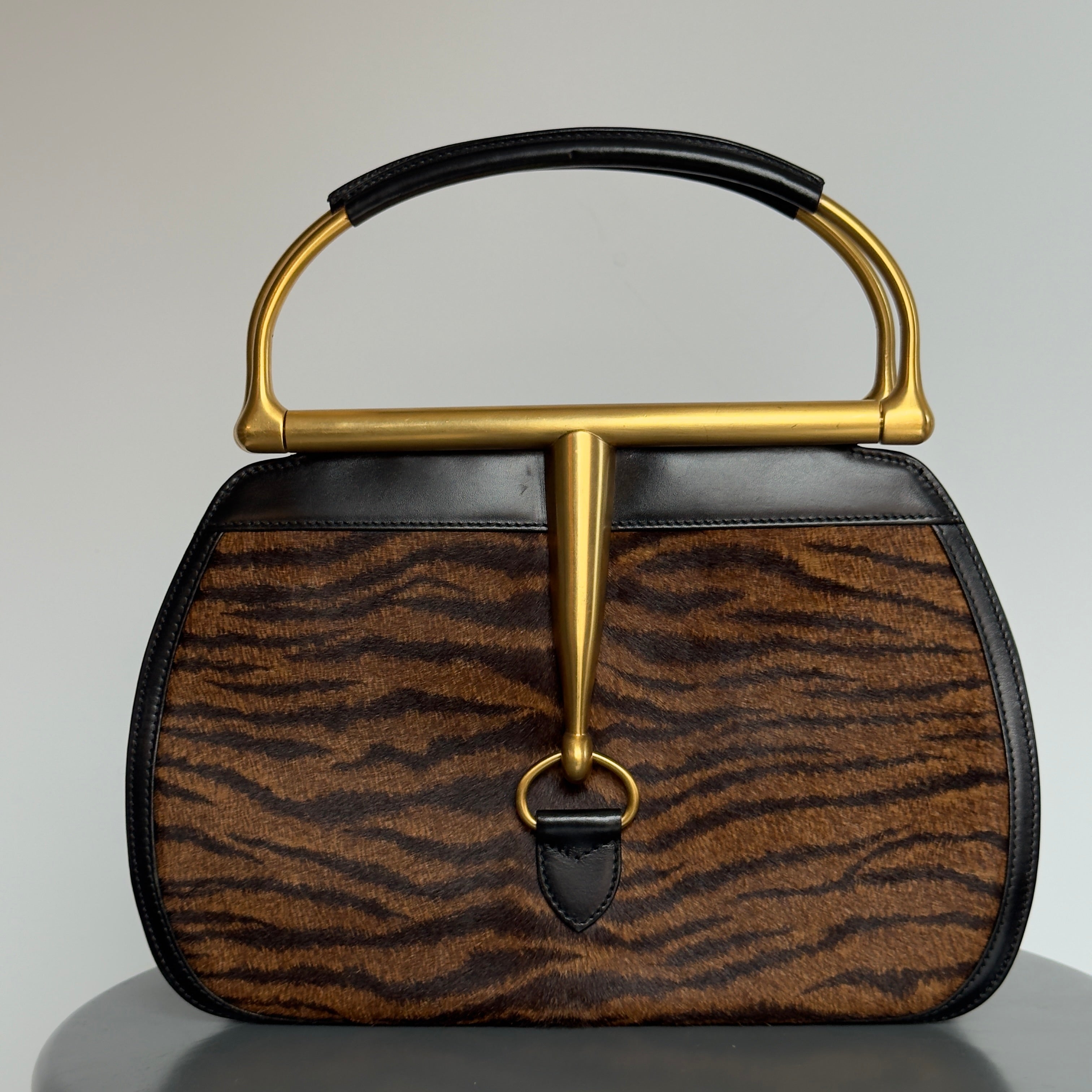 Ultra Rare Gucci Vintage Snafflebit Bag with Ponyhair Detail - Queen May