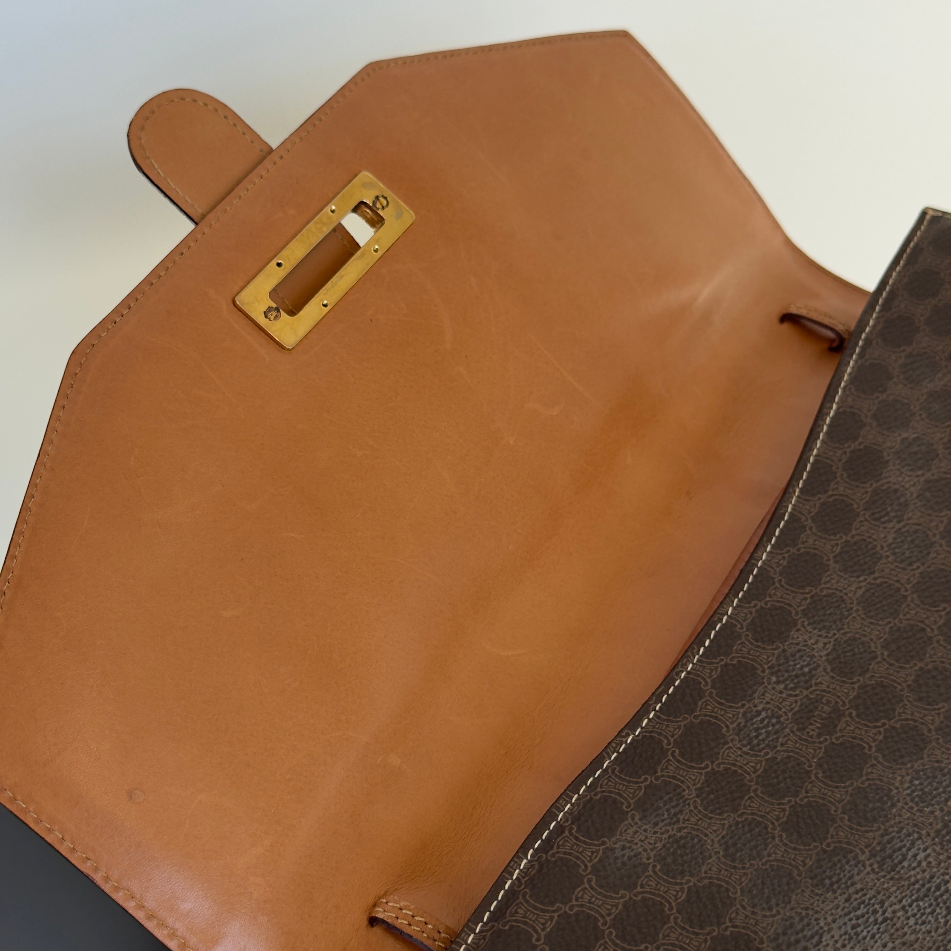 Celine Macadam Triomphe Crossbody Flap Bag - Queen May