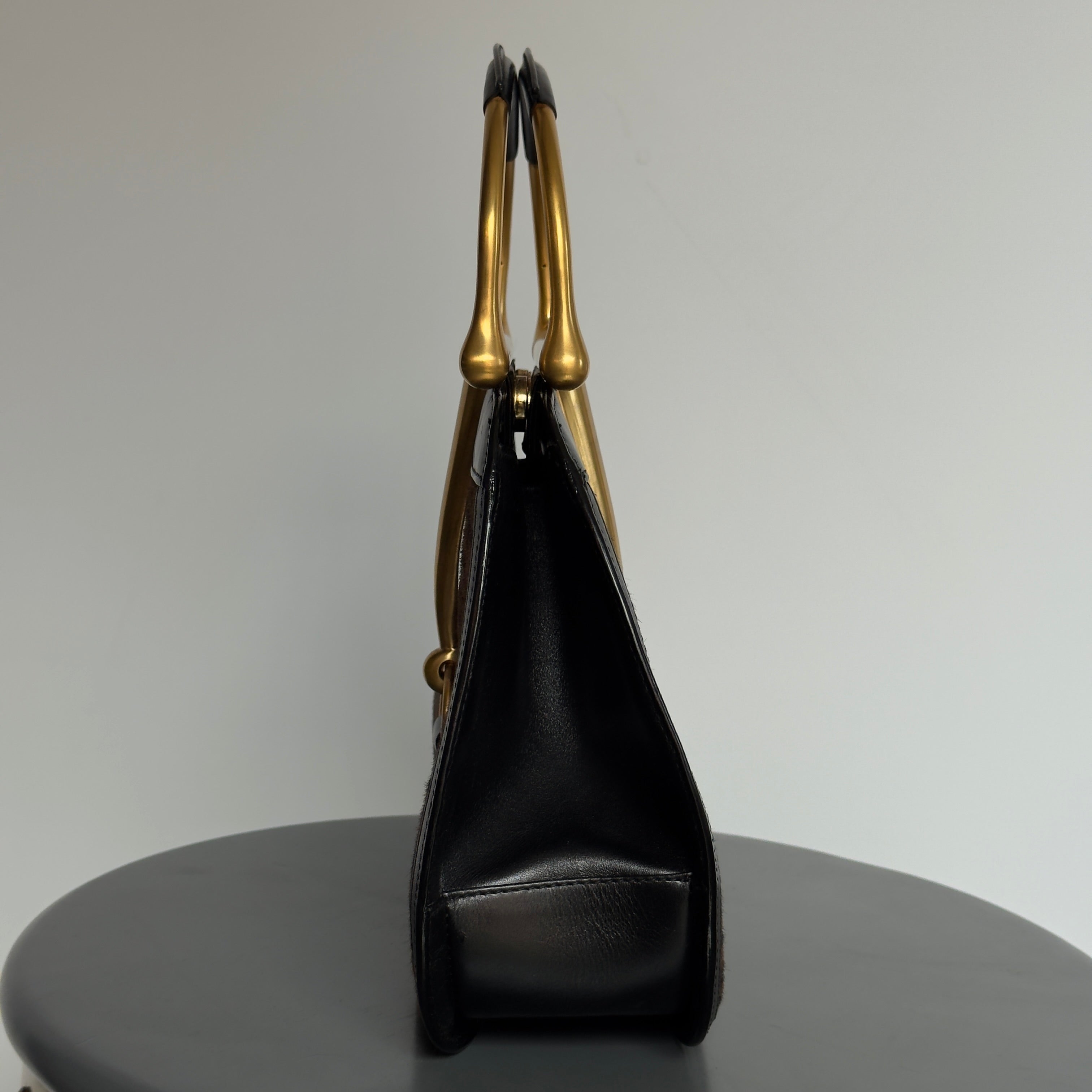 Ultra Rare Gucci Vintage Snafflebit Bag with Ponyhair Detail - Queen May