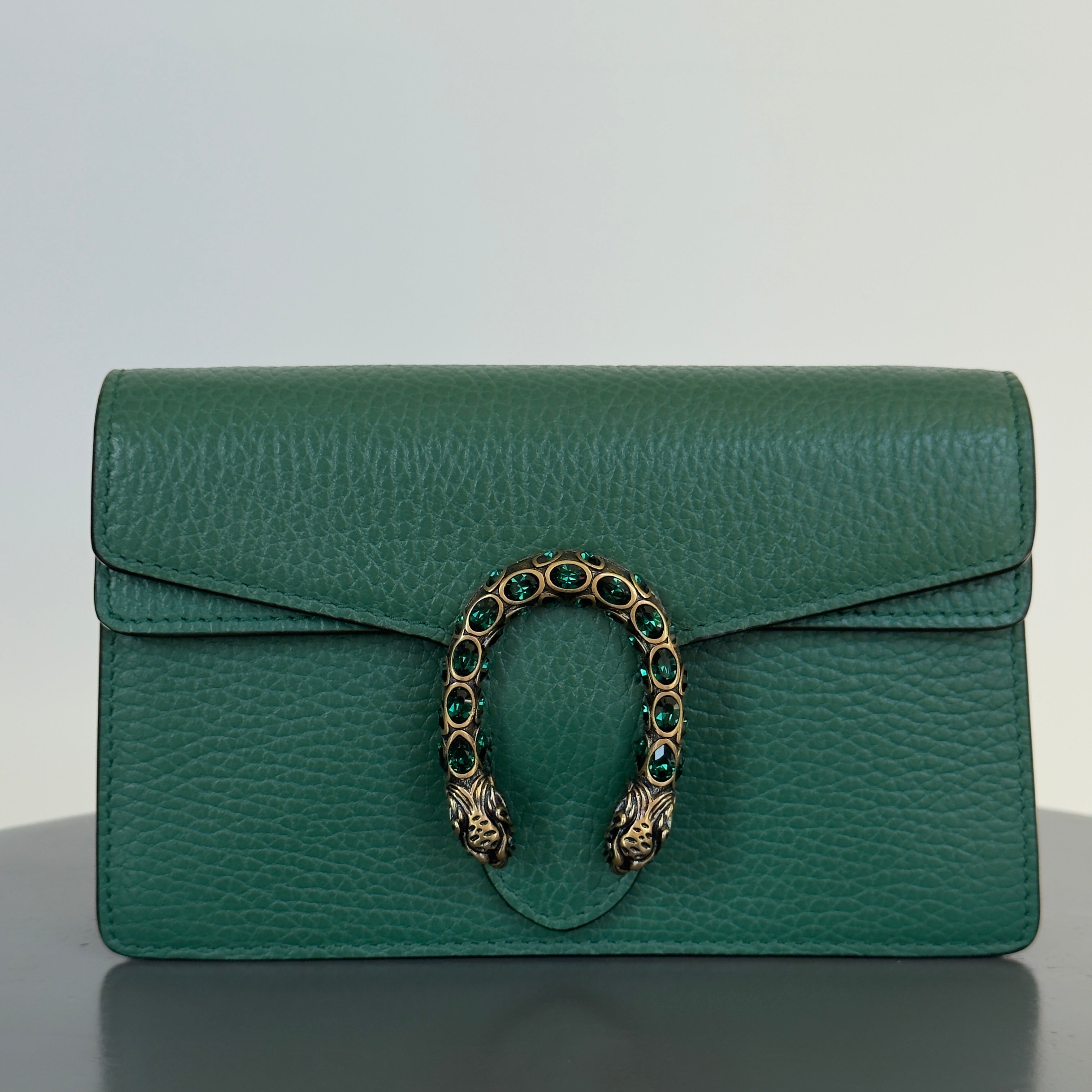 Gucci Dollar Green Calfskin Super Mini Dionysus Crossbody Bag - Queen May