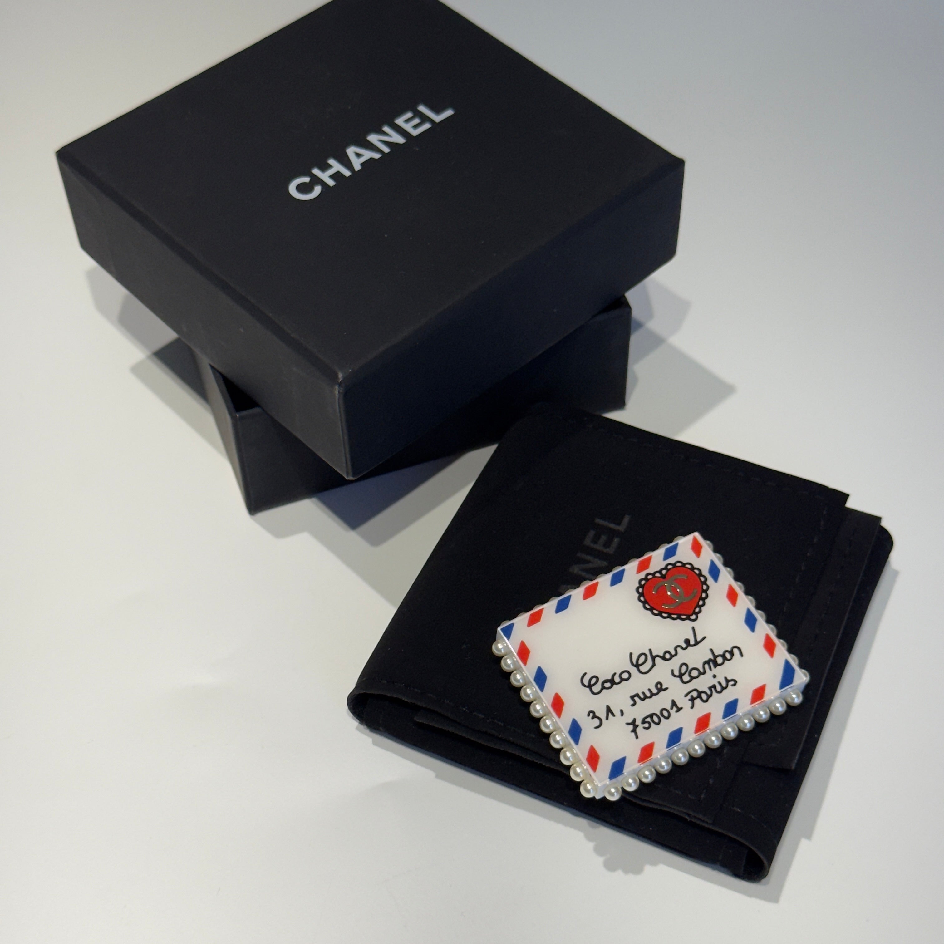 Chanel Airmail Letter Brooch - Queen May