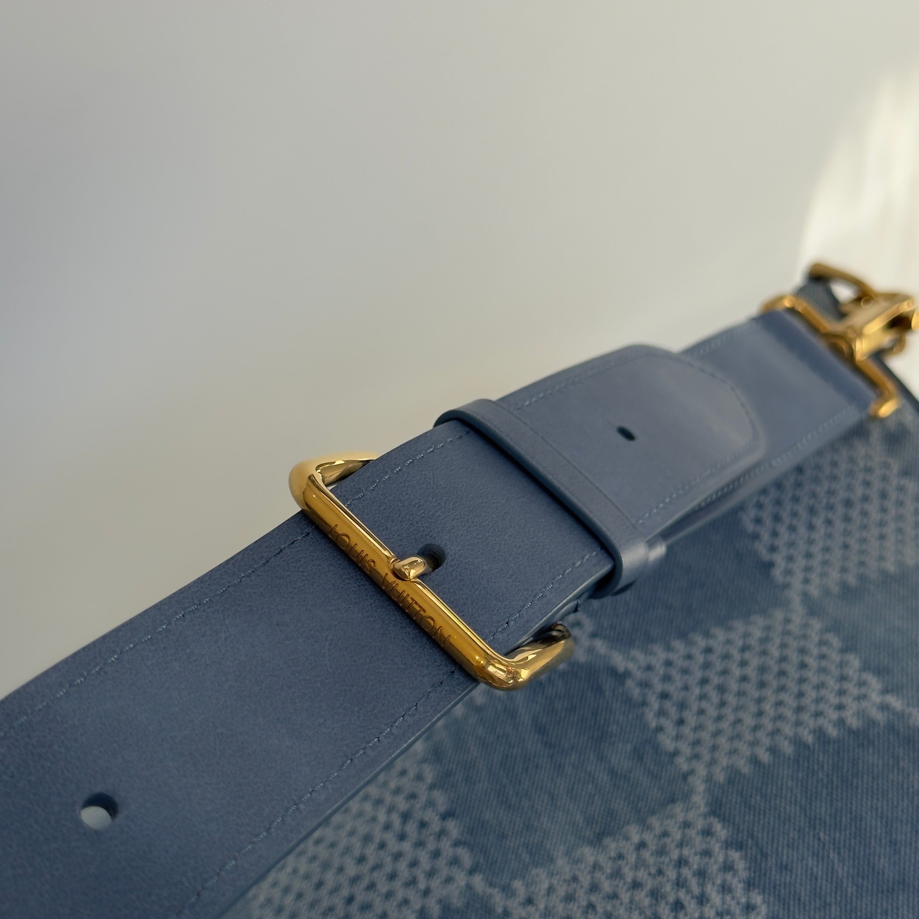 Louis Vuitton Denim Damier Vagabond Hobo Bag - Queen May