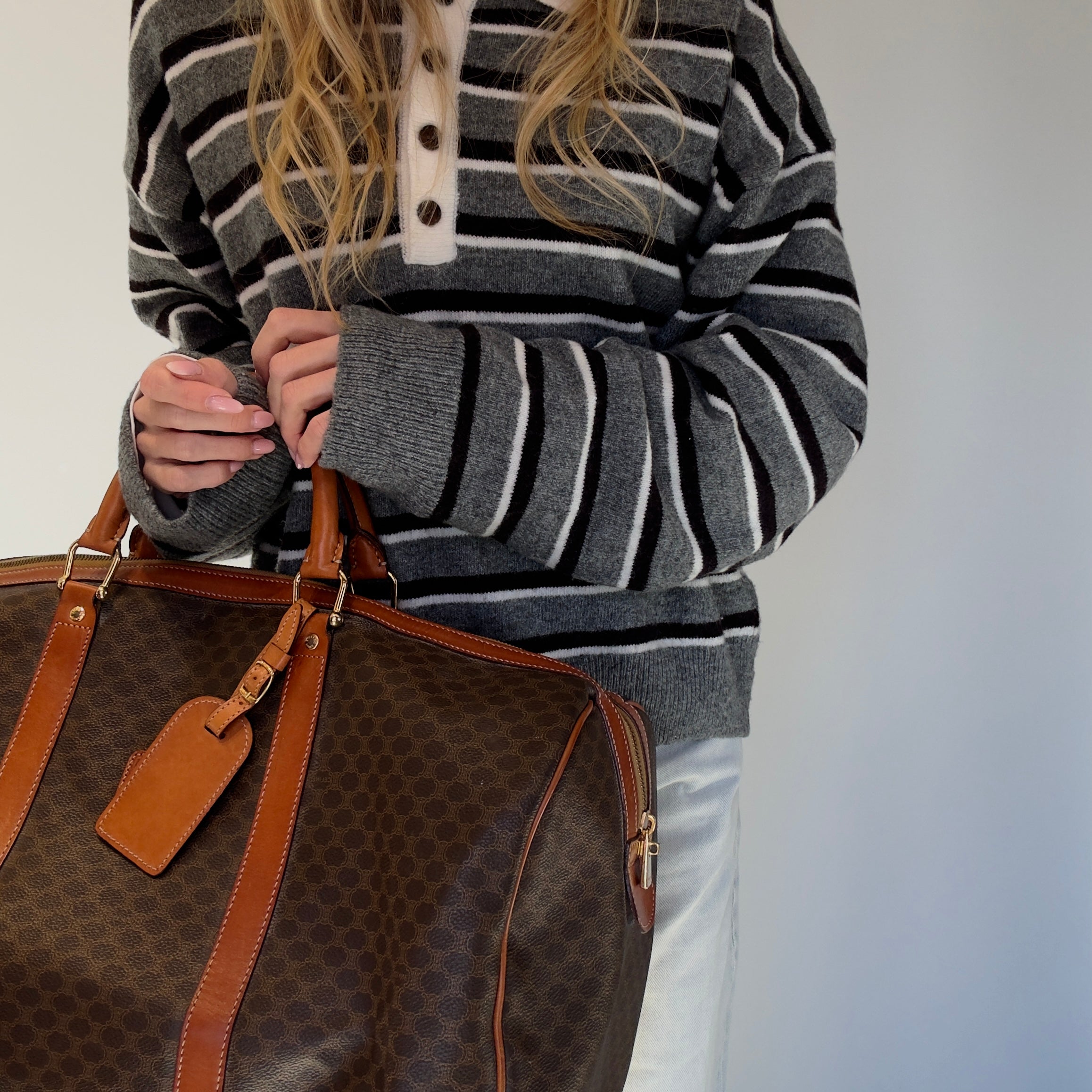 Vintage Celine Macadam Boston Duffle Bag - Queen May