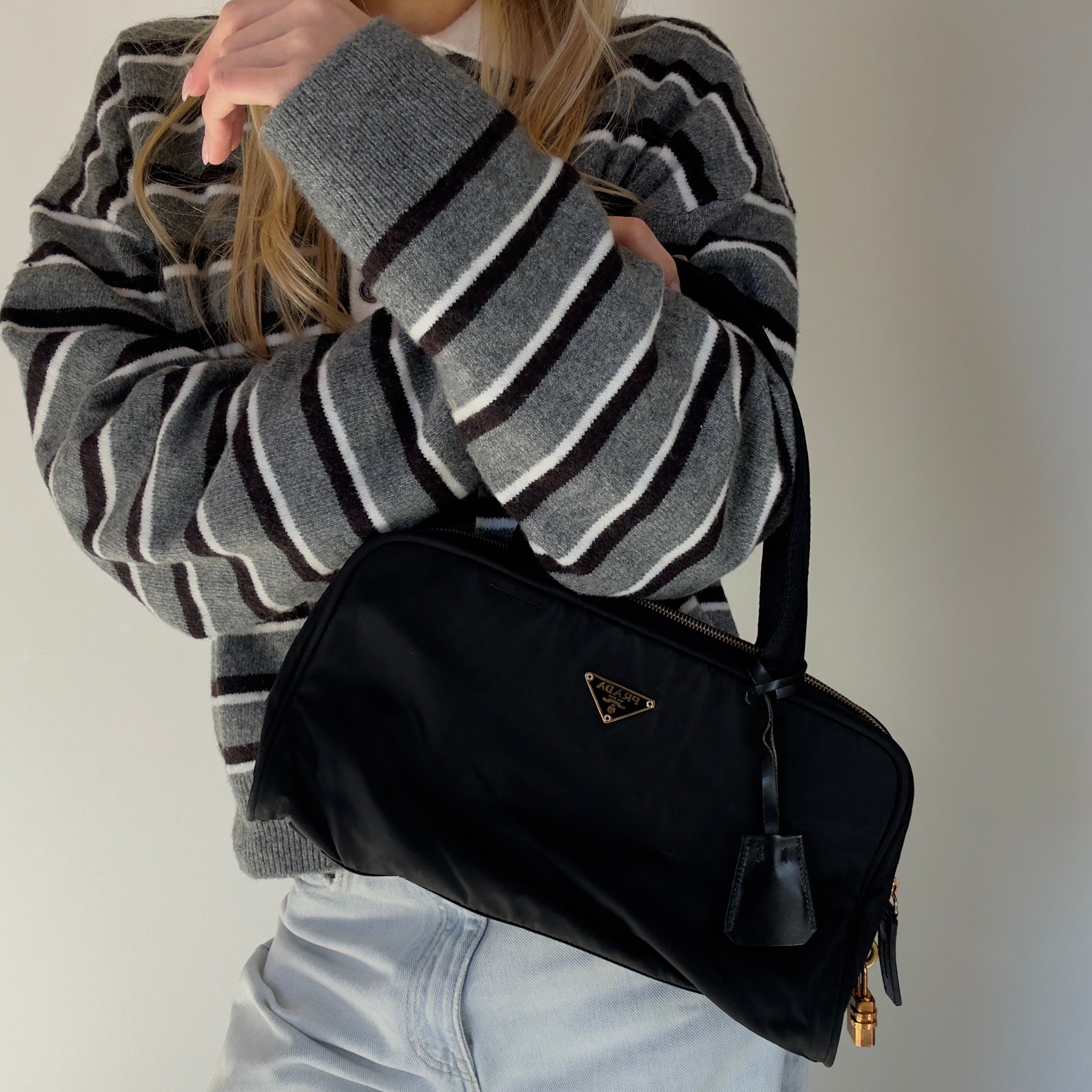 Prada Tessuto Nylon Tote Black - Queen May