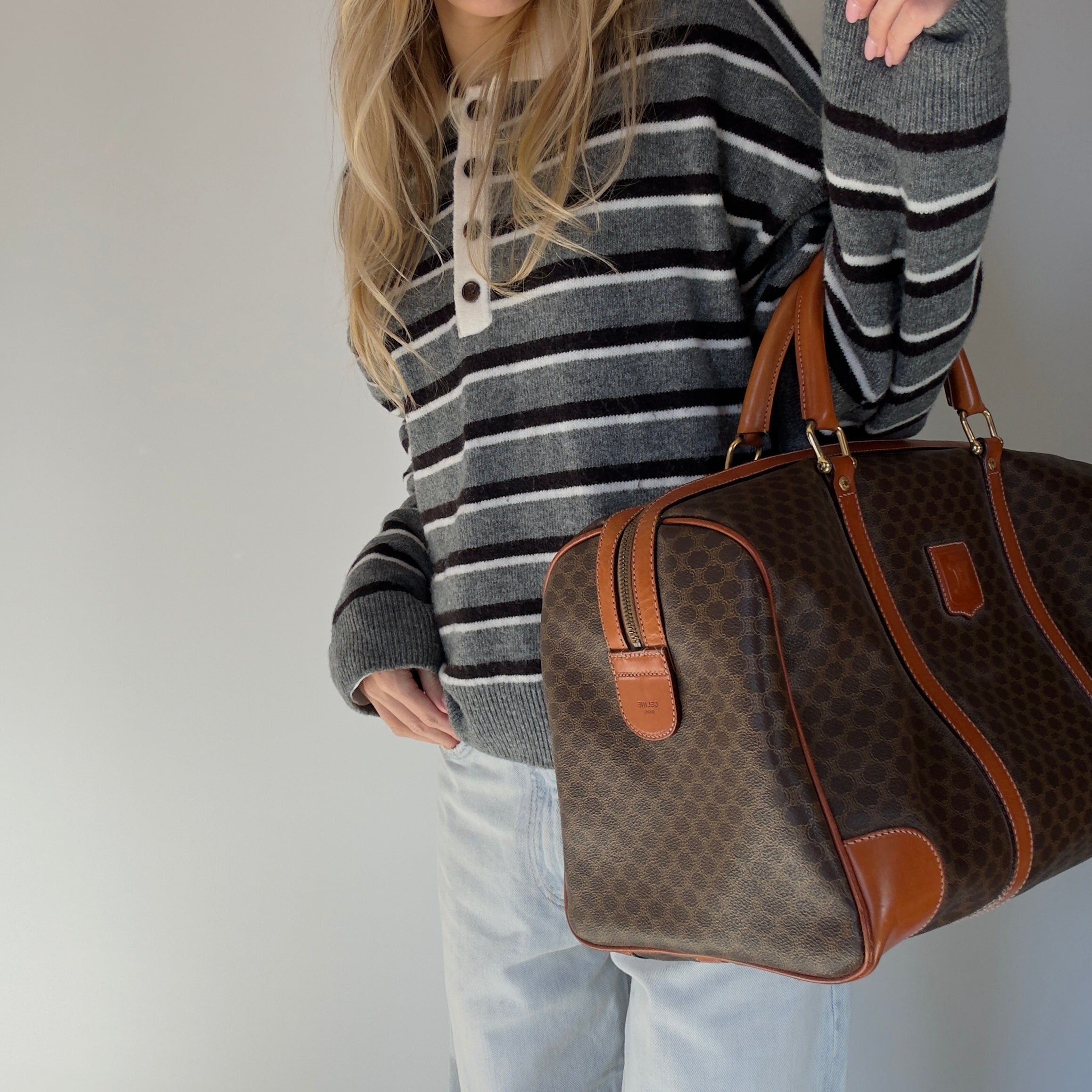 Vintage Celine Macadam Boston Duffle Bag - Queen May
