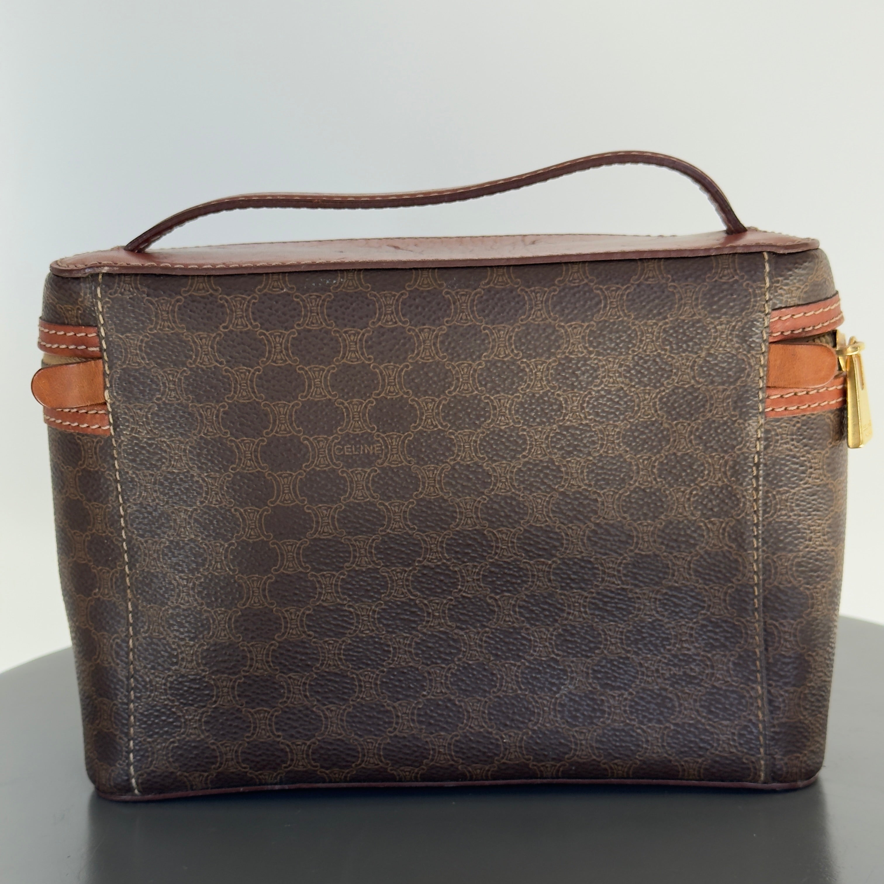 Celine Brown Macadam Vanity Handbag - Queen May