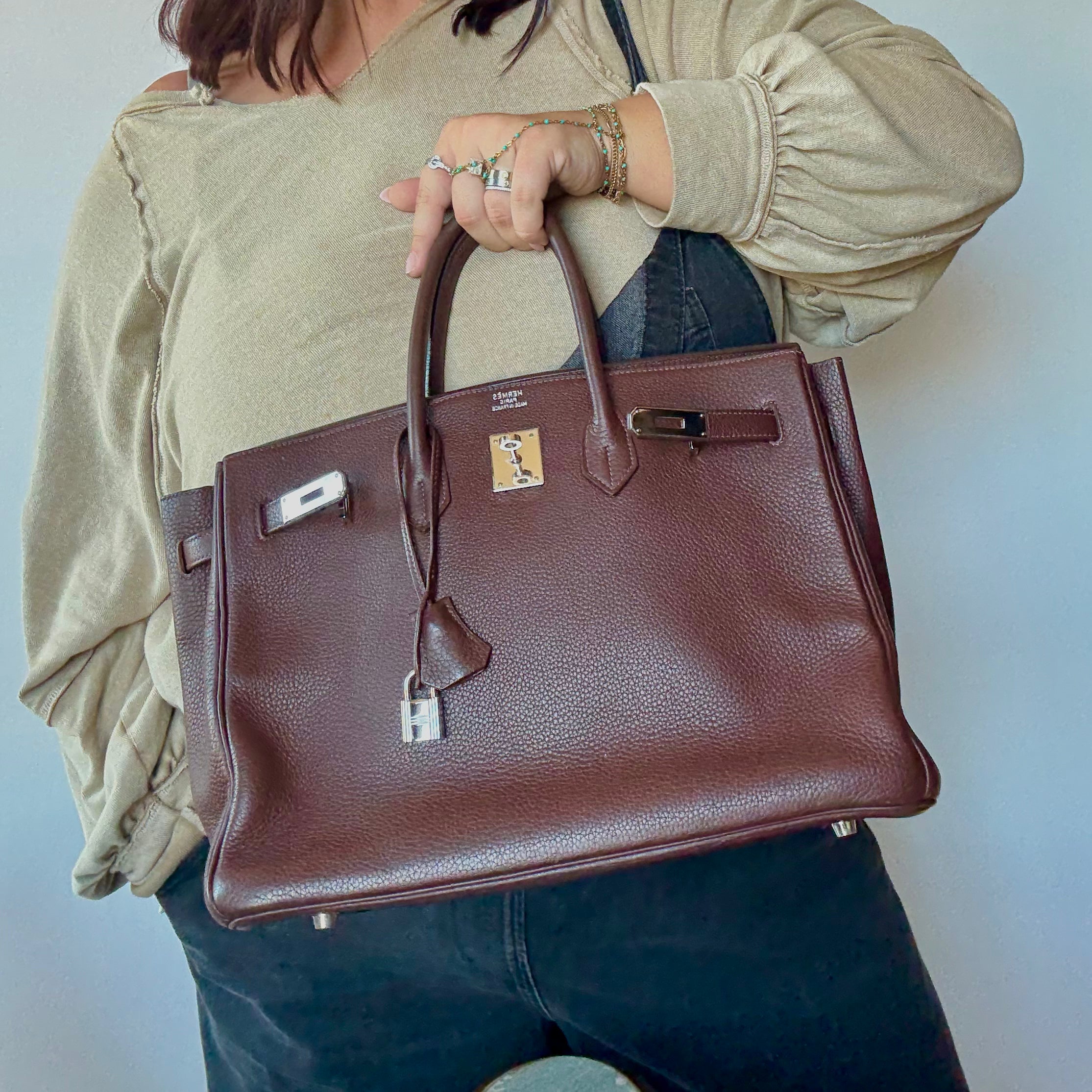 Hermes Birkin 35 Togo Leather Havane Palladium Hardware 2004 - Queen May