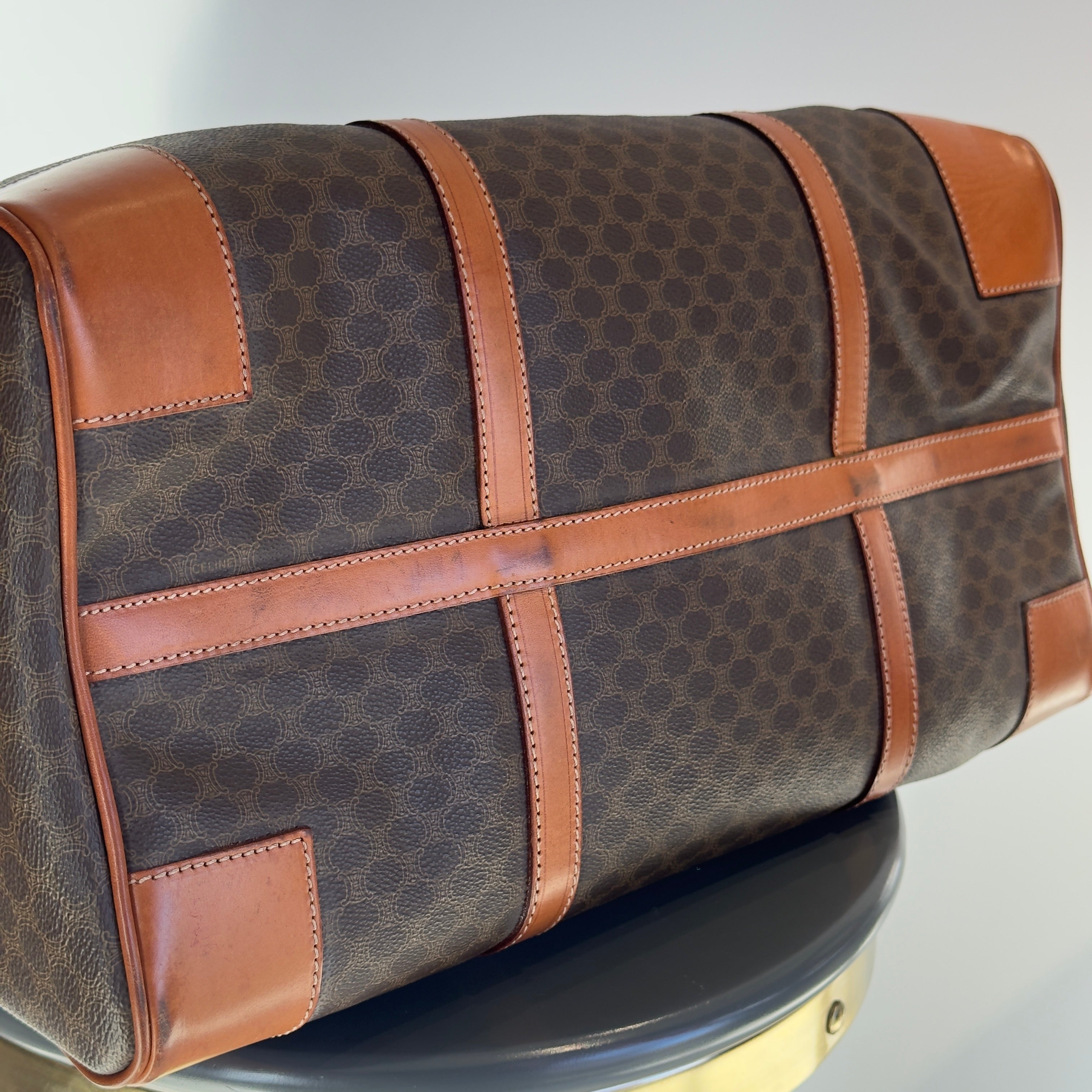 Vintage Celine Macadam Boston Duffle Bag - Queen May