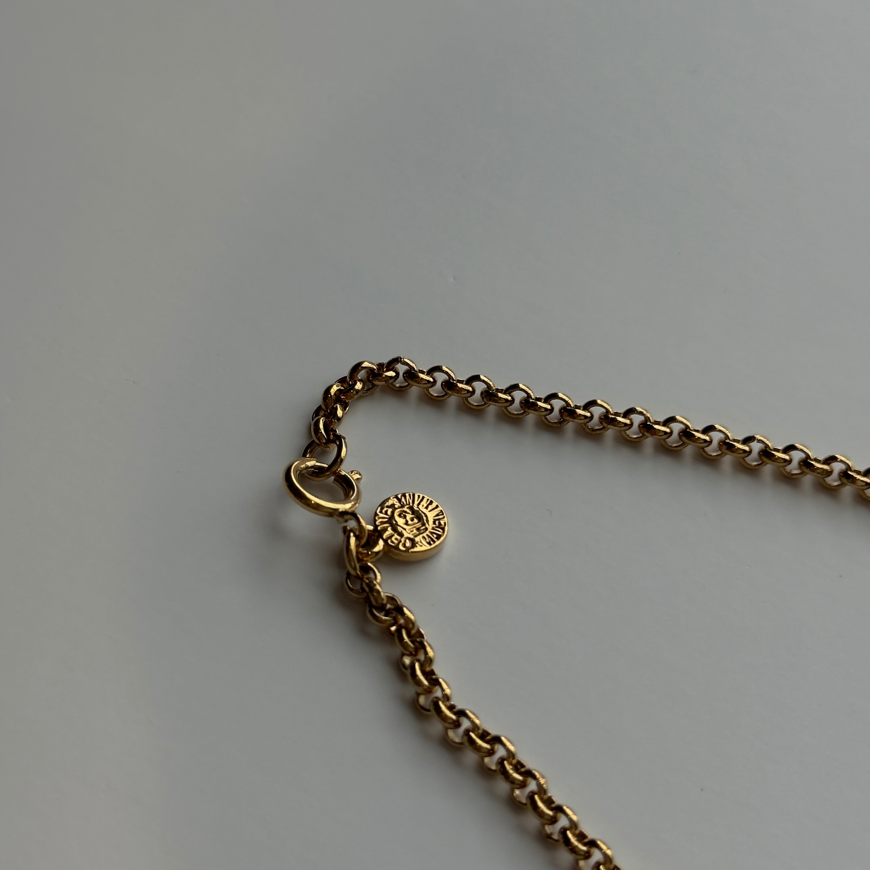 Celine Circle Logo Heart Pendant Necklace - Queen May
