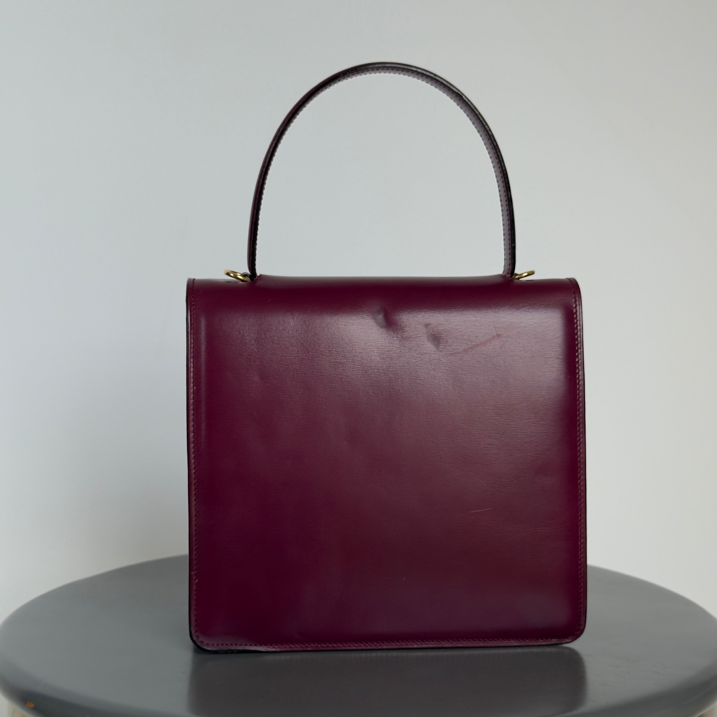 Rare Celine Box Calf Top Handle Bag - Queen May