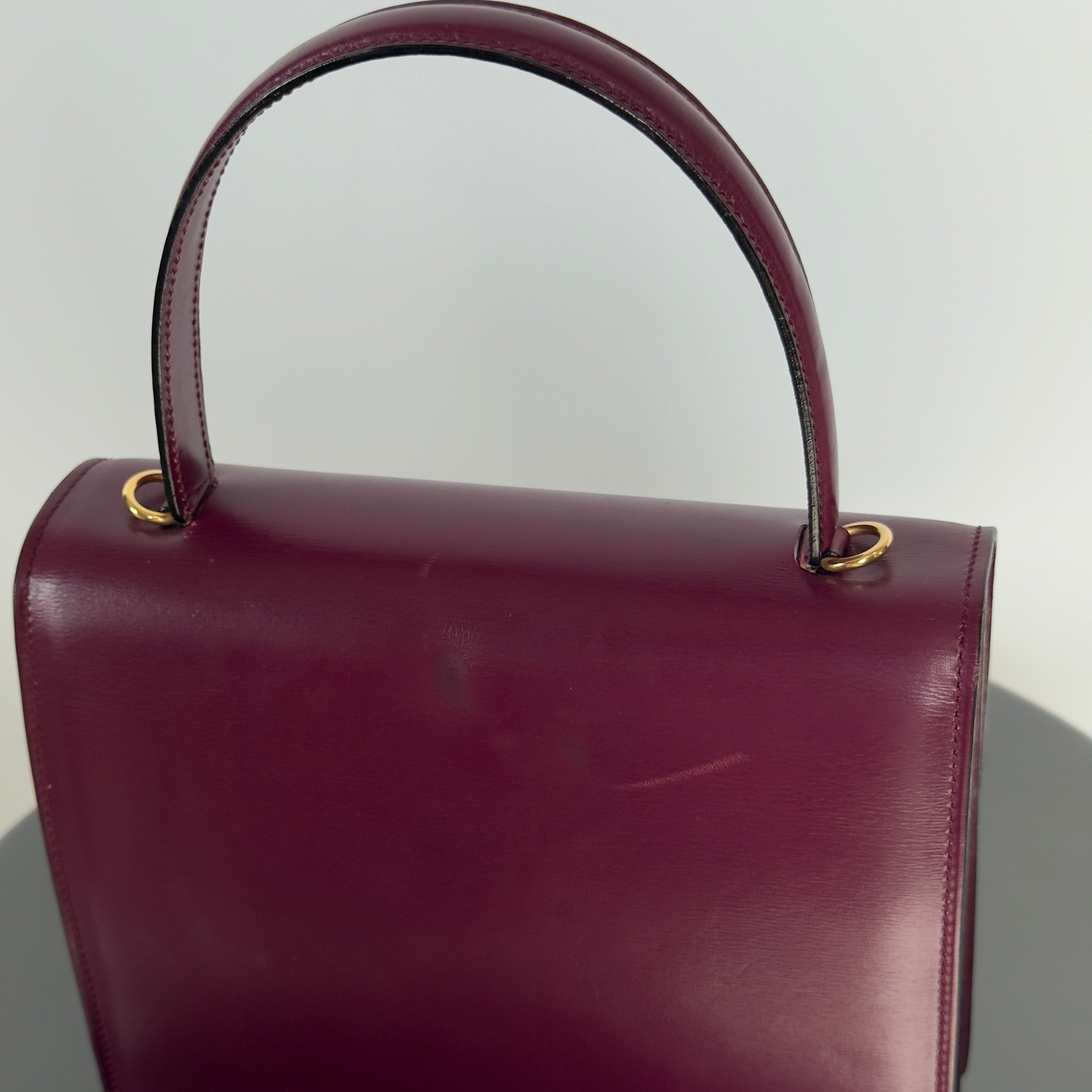 Rare Celine Box Calf Top Handle Bag - Queen May