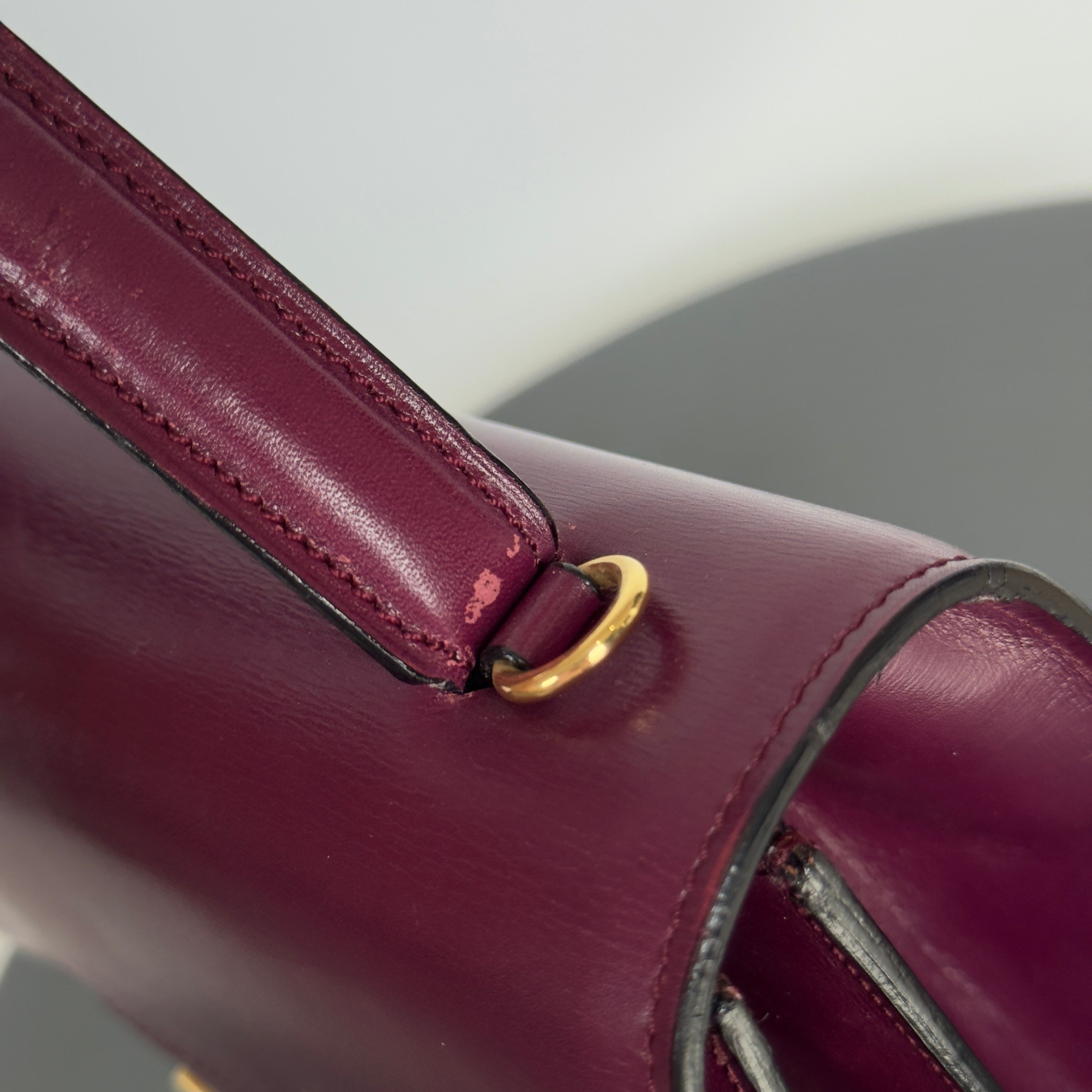 Rare Celine Box Calf Top Handle Bag - Queen May