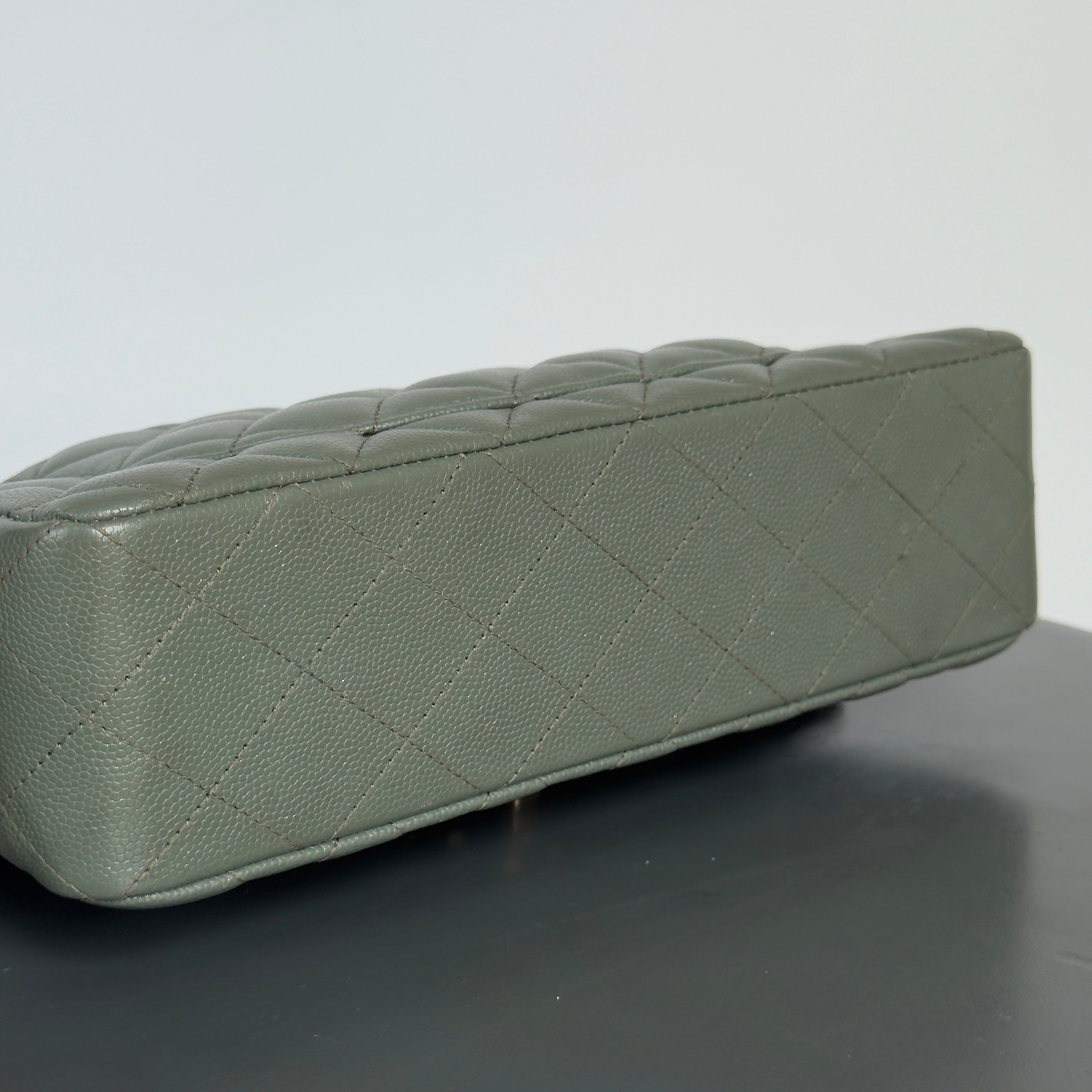 Chanel Classic Small Double Flap Iridescent Green 18C Caviar - Queen May