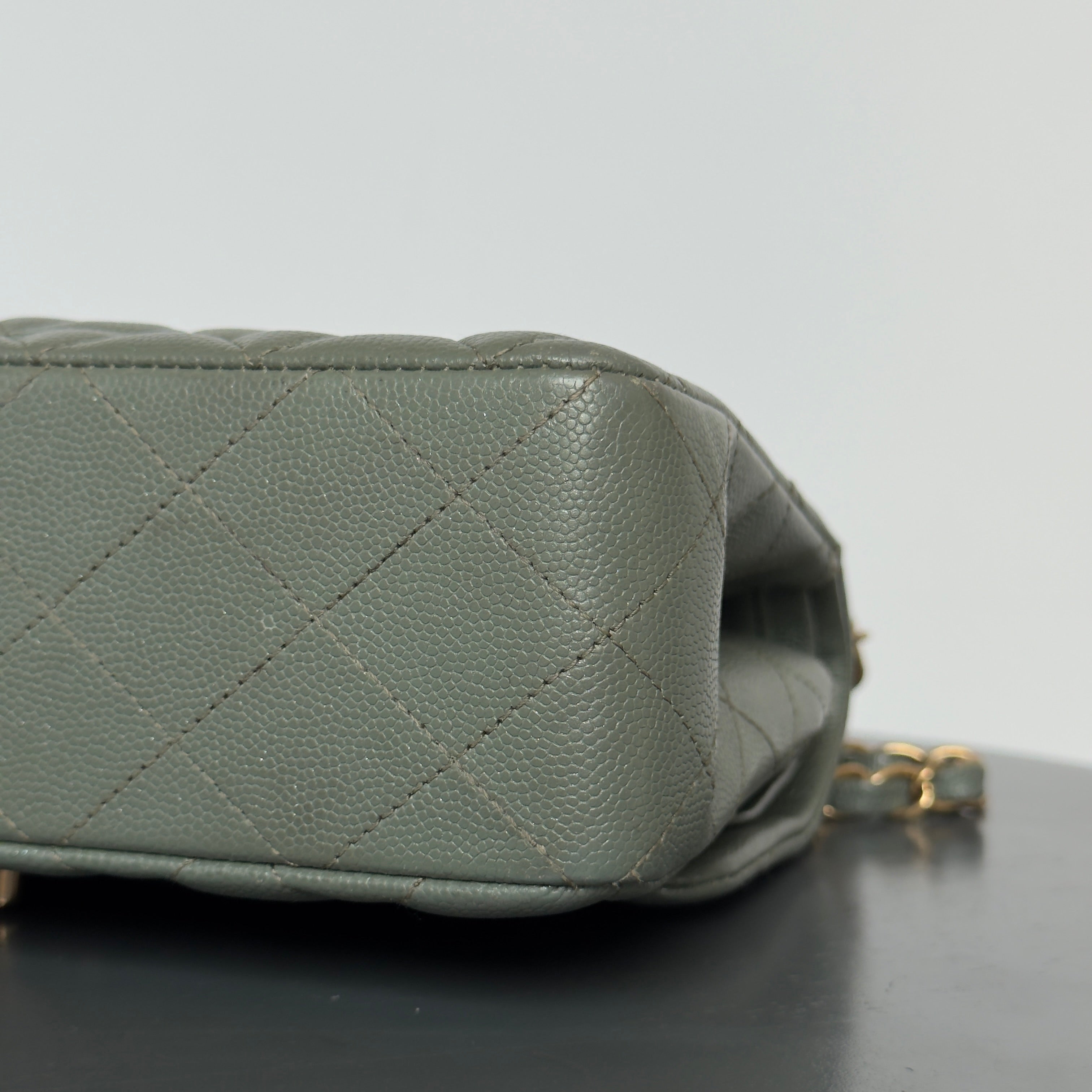 Chanel Classic Small Double Flap Iridescent Green 18C Caviar - Queen May