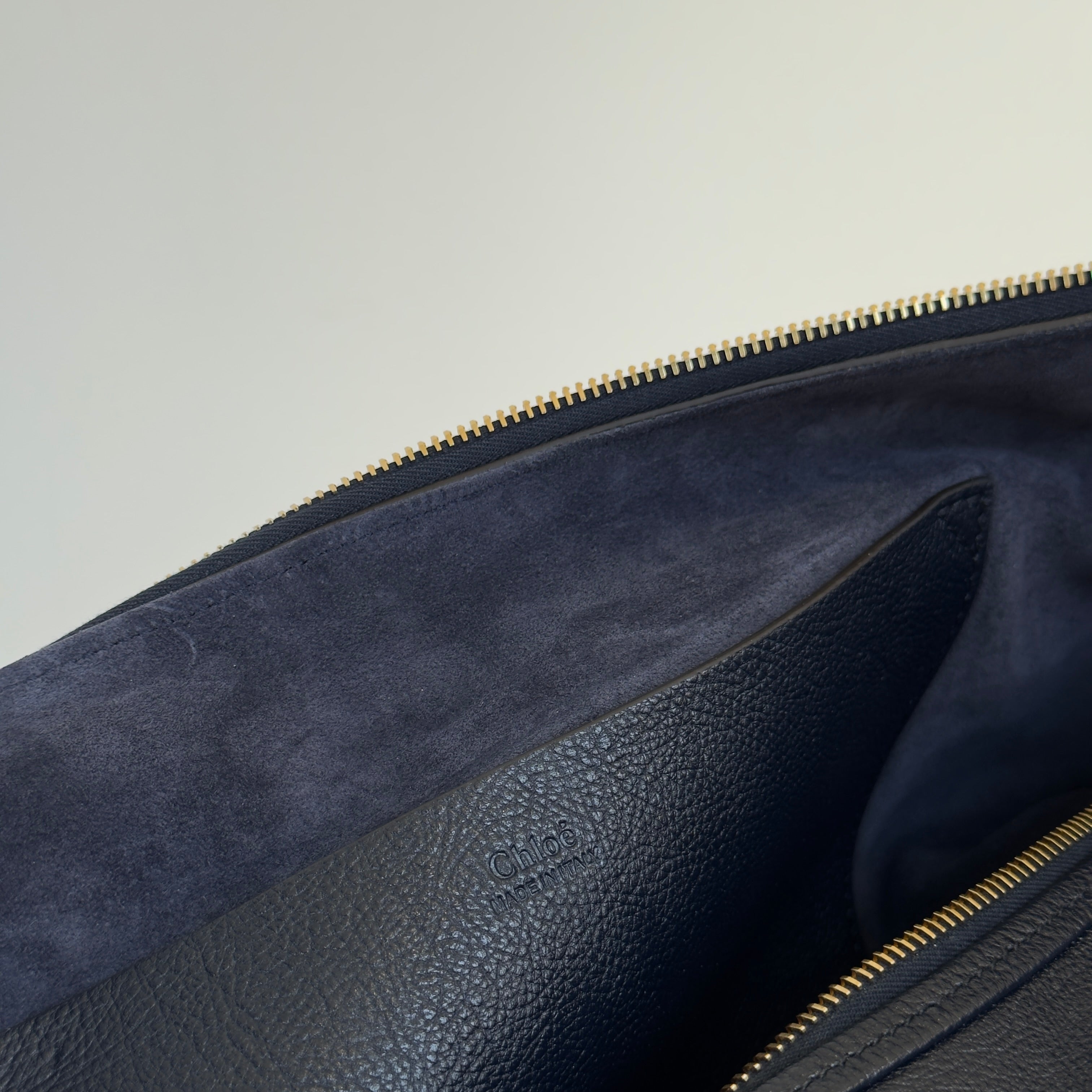 Chloe Large Navy Bracelet Stud Hobo Bag - Queen May