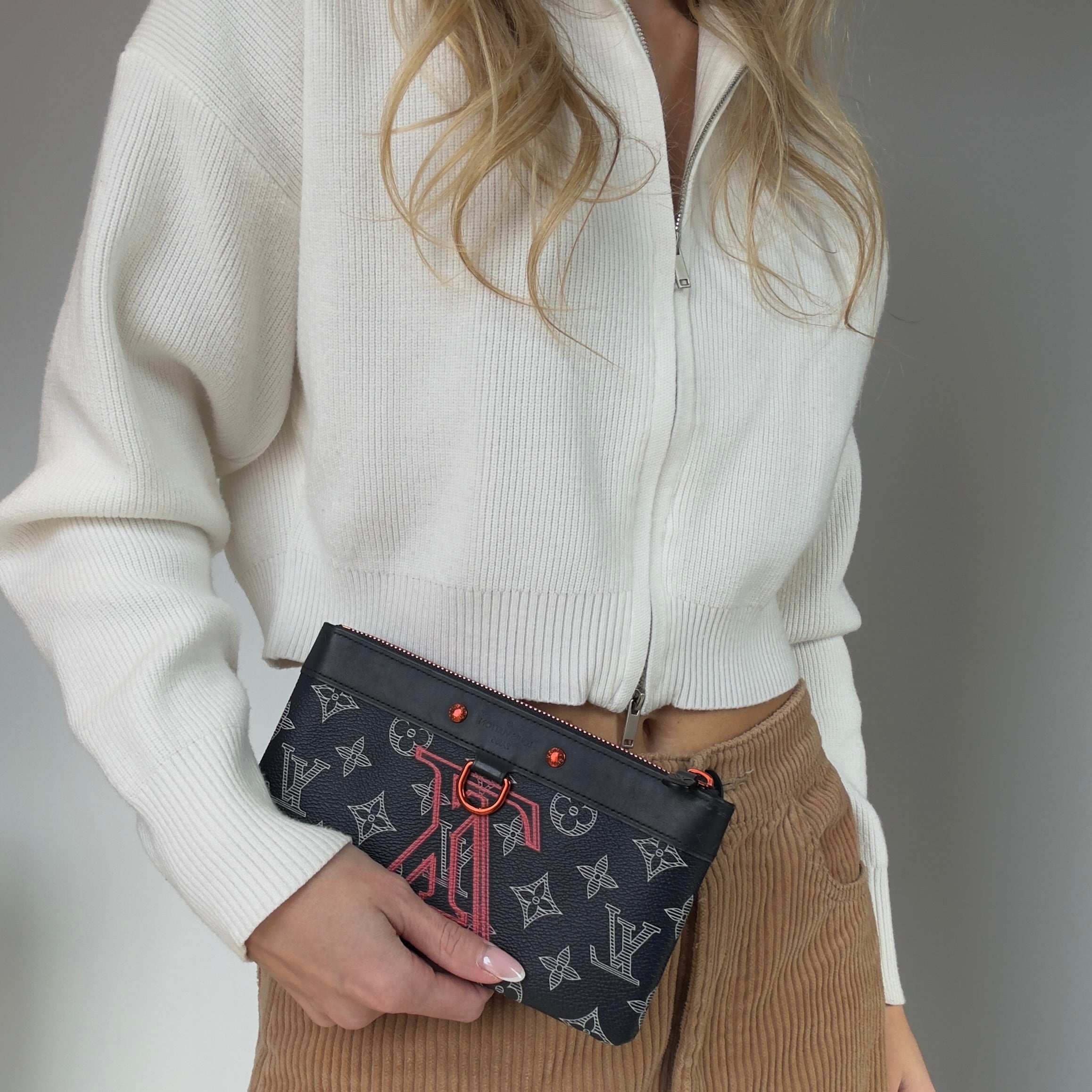 Louis Vuitton Upside Down Monogram Pochette Navy - Queen May
