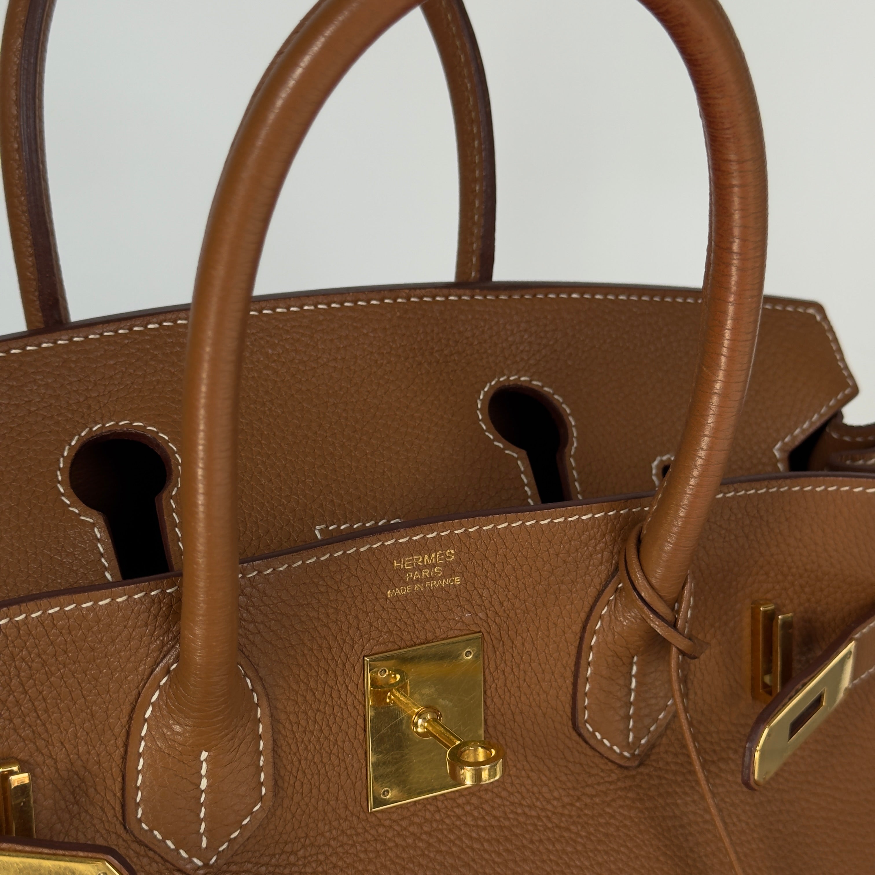 Hermes Birkin 30 Square P 2012 Togo Gold / Gold - Queen May