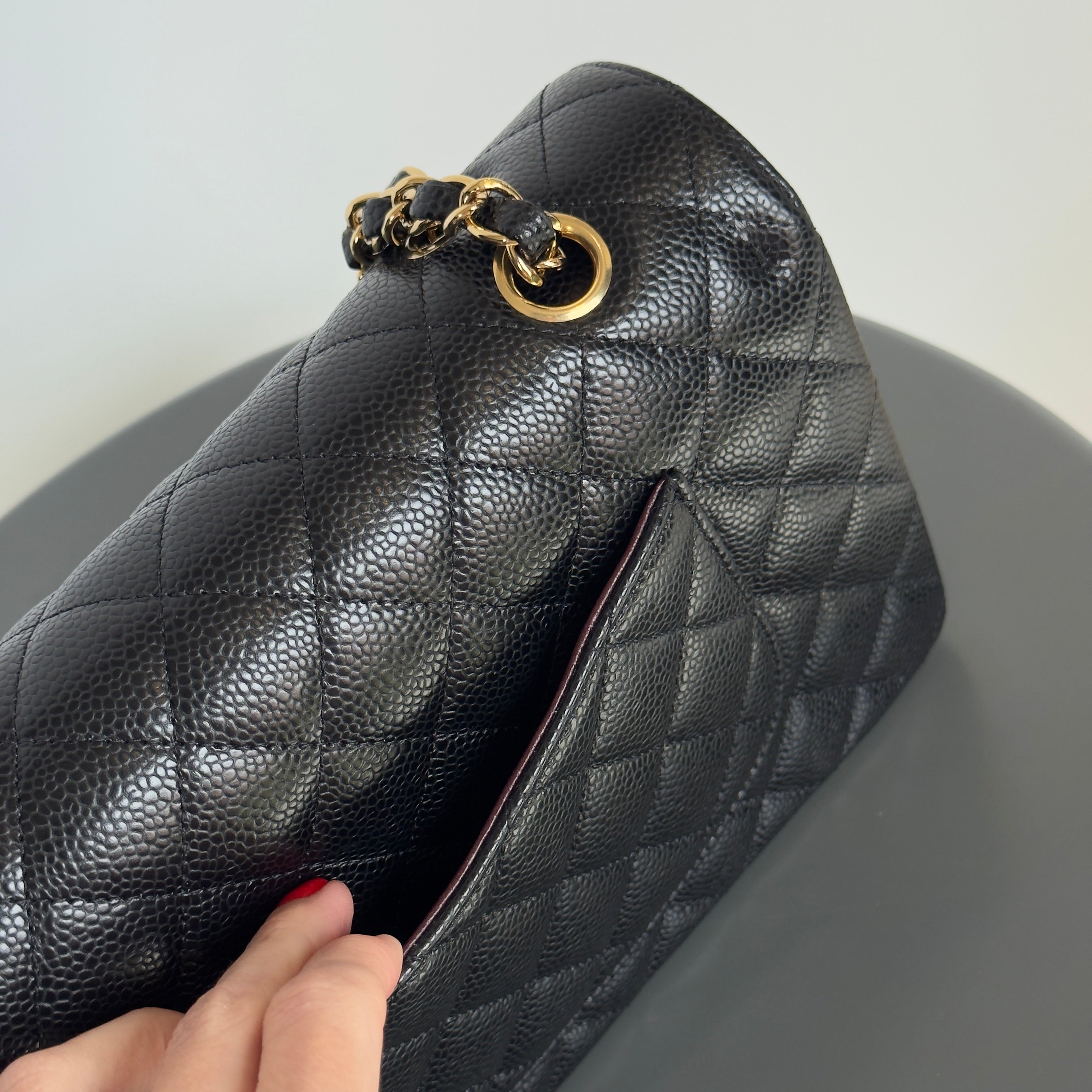 Chanel Medium Caviar Double Flap Black - Queen May
