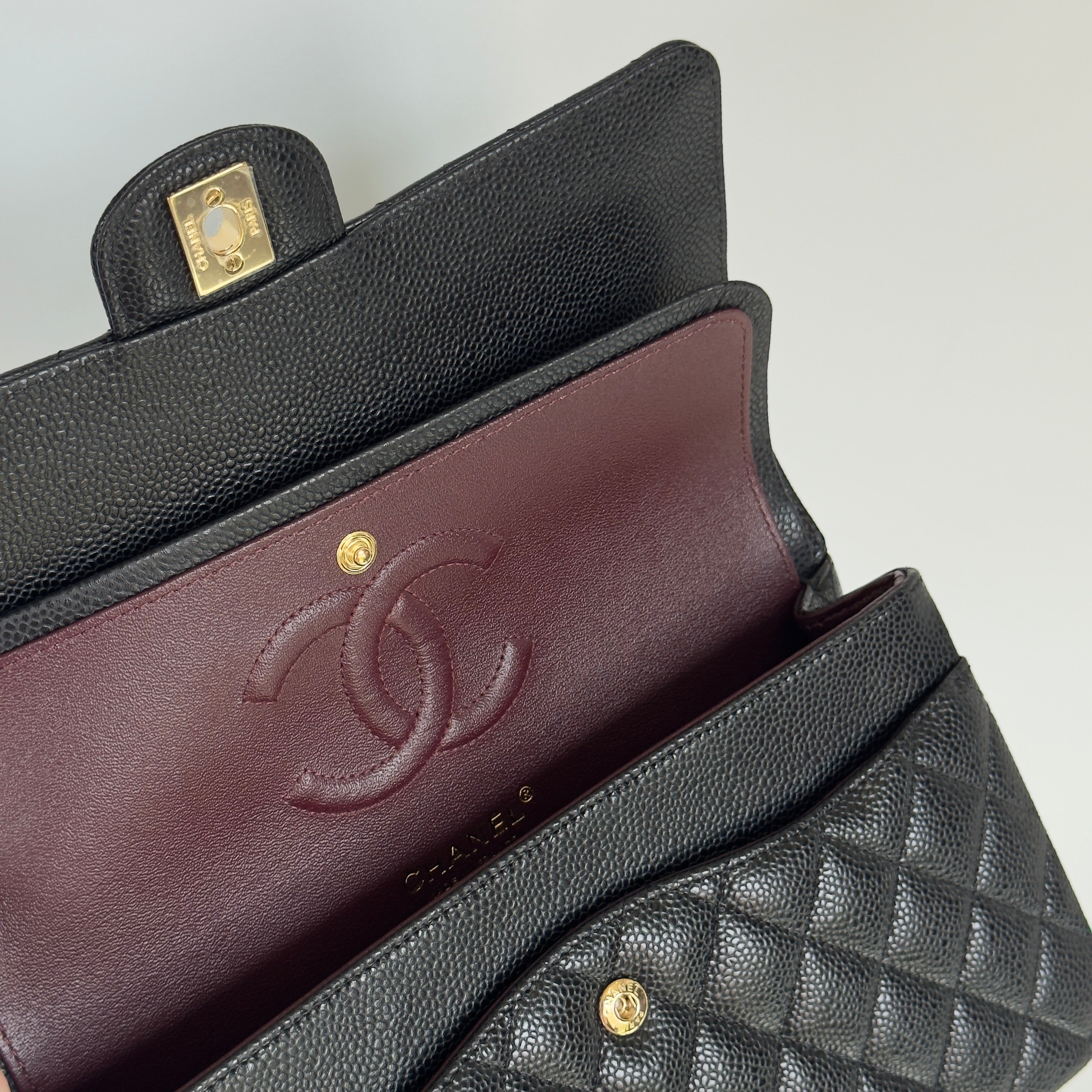 Chanel Medium Caviar Double Flap Black - Queen May