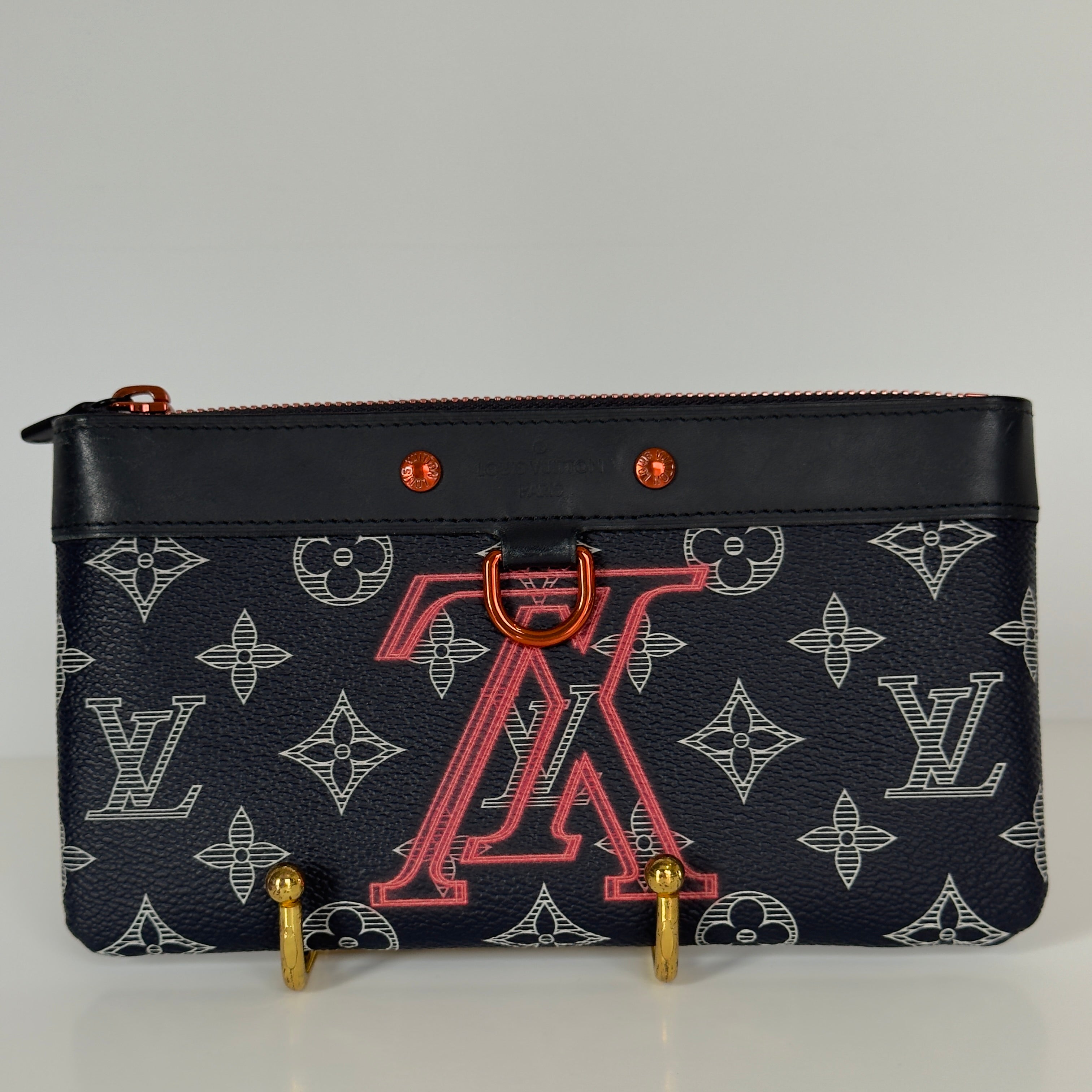 Louis Vuitton Upside Down Monogram Pochette Navy - Queen May