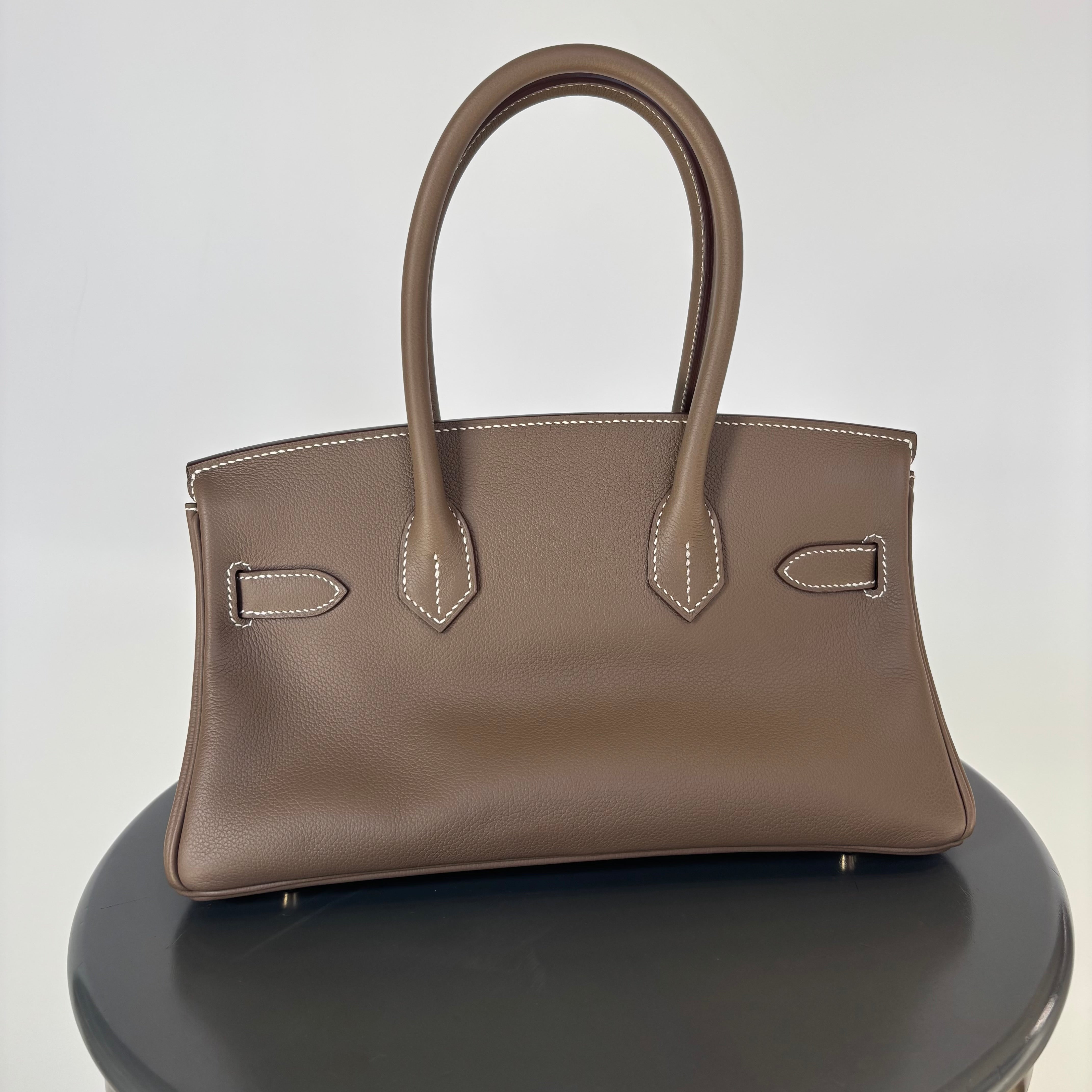 Hermes Evercolor Shoulder Birkin Light 29 Etoupe / Gold Hardware - Queen May